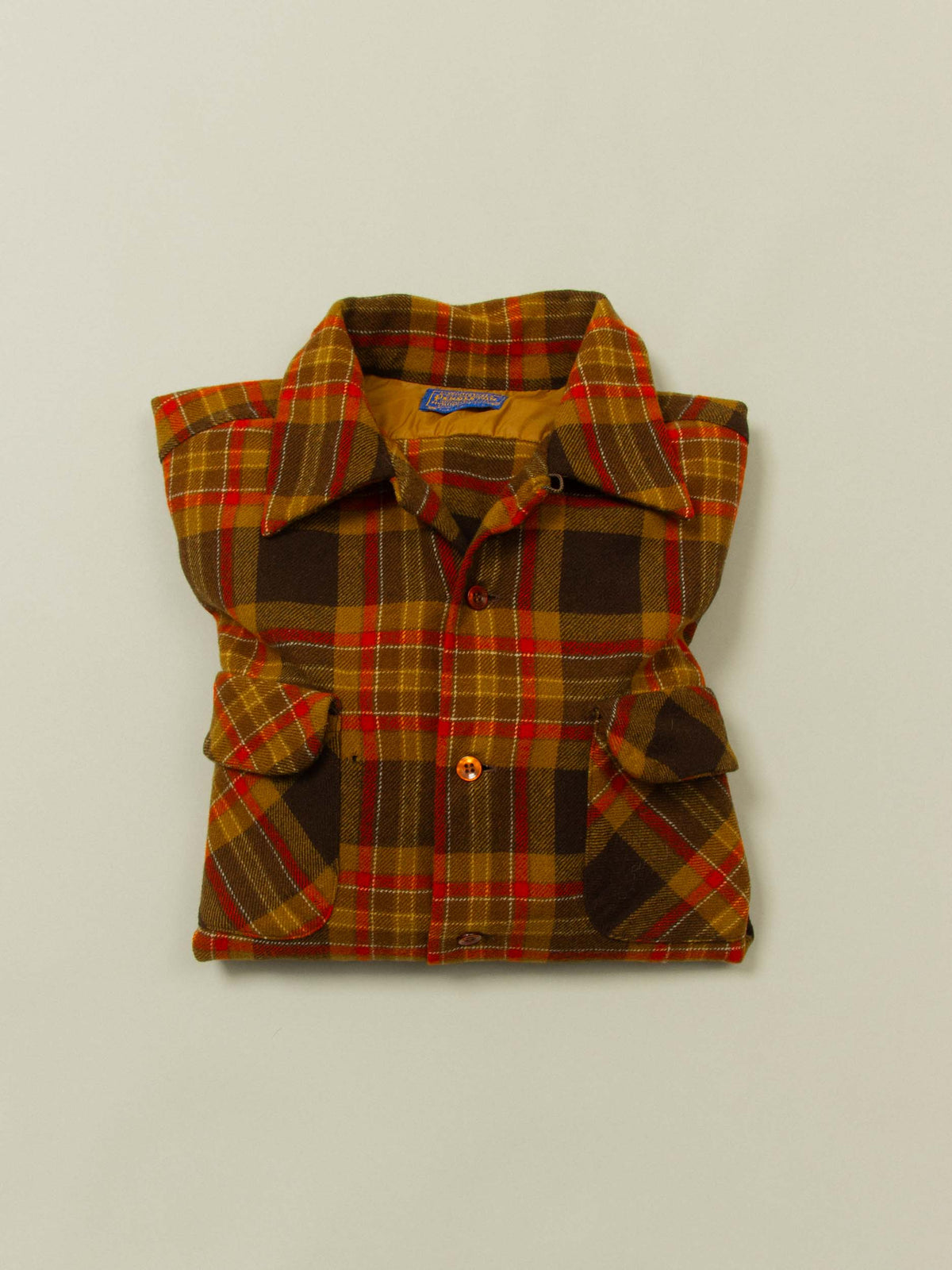 Vtg 1960s Pendleton Wool Flannel Shirt – Made in USA (M)