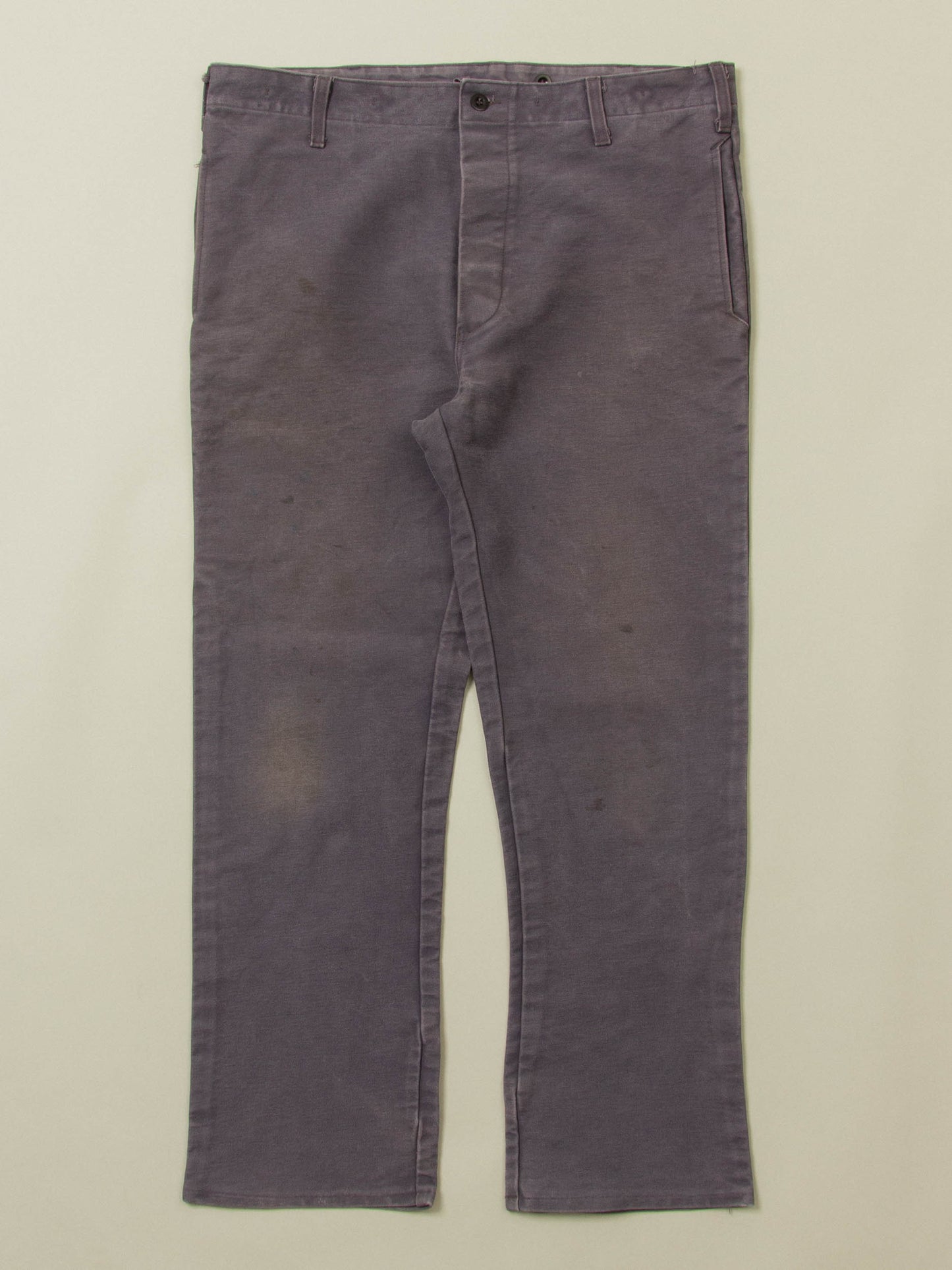 Vtg 1980s Flame Resistant Moleskin Work Trousers (38x30)