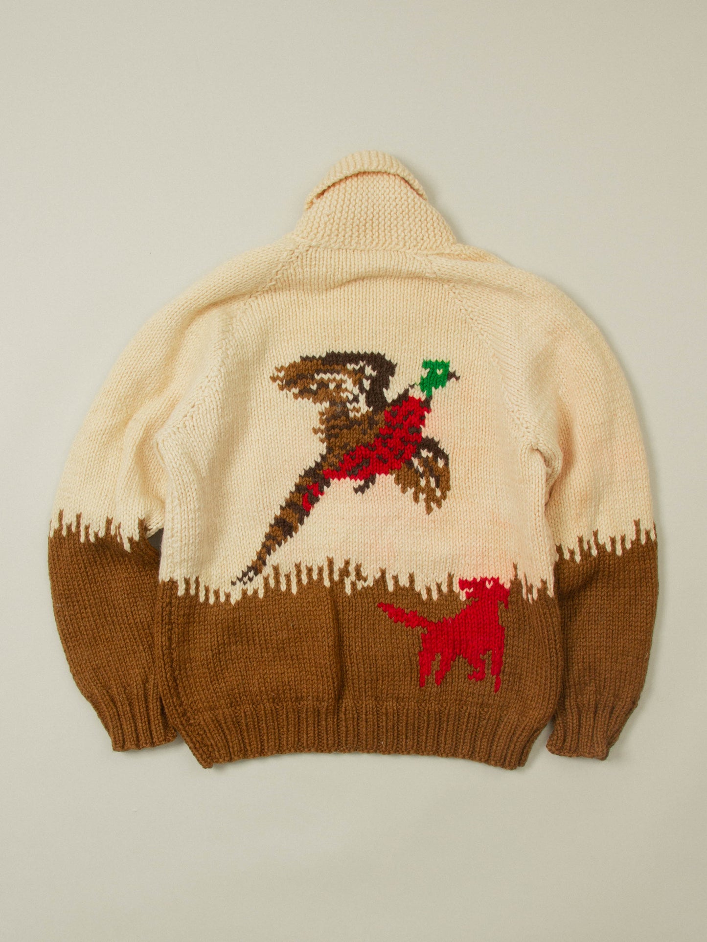 Vtg 1970s Hunting Cowichan Wool Sweater (M)