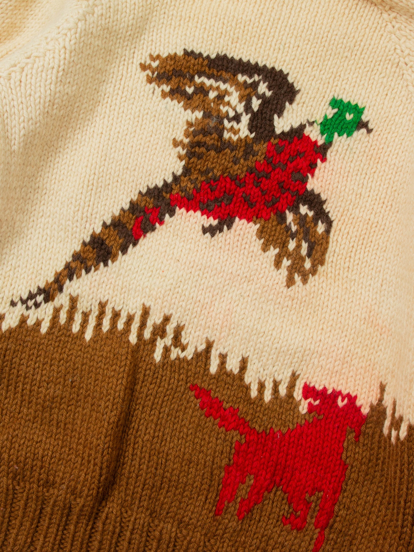 Vtg 1970s Hunting Cowichan Wool Sweater (M)