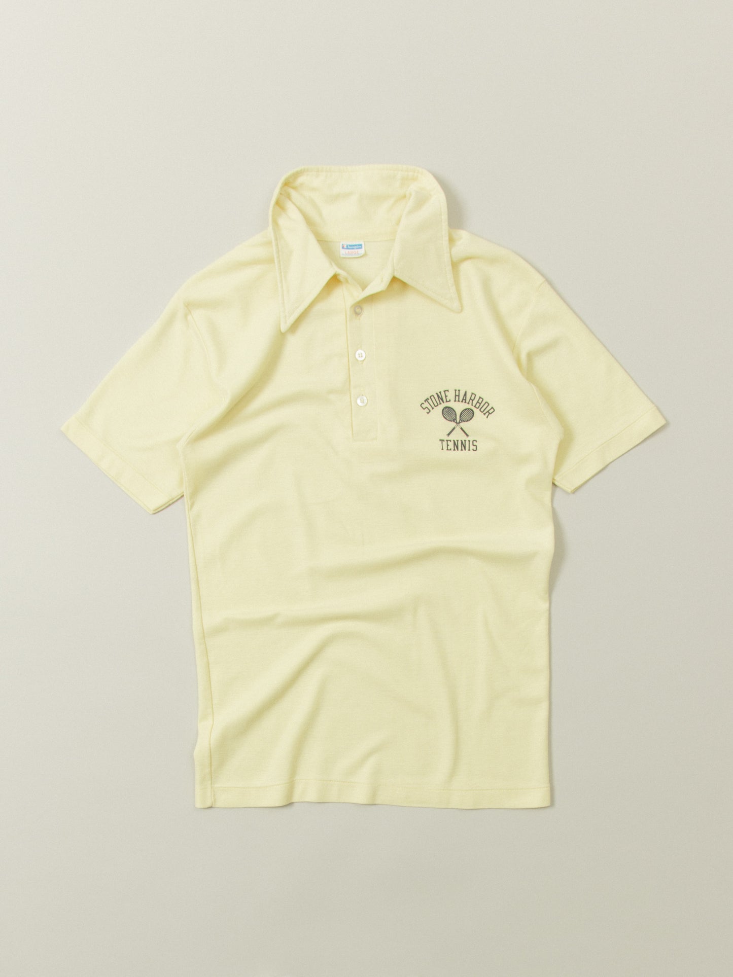 Vtg 1980s Champion Tennis Polo Shirt - Made in USA (M)