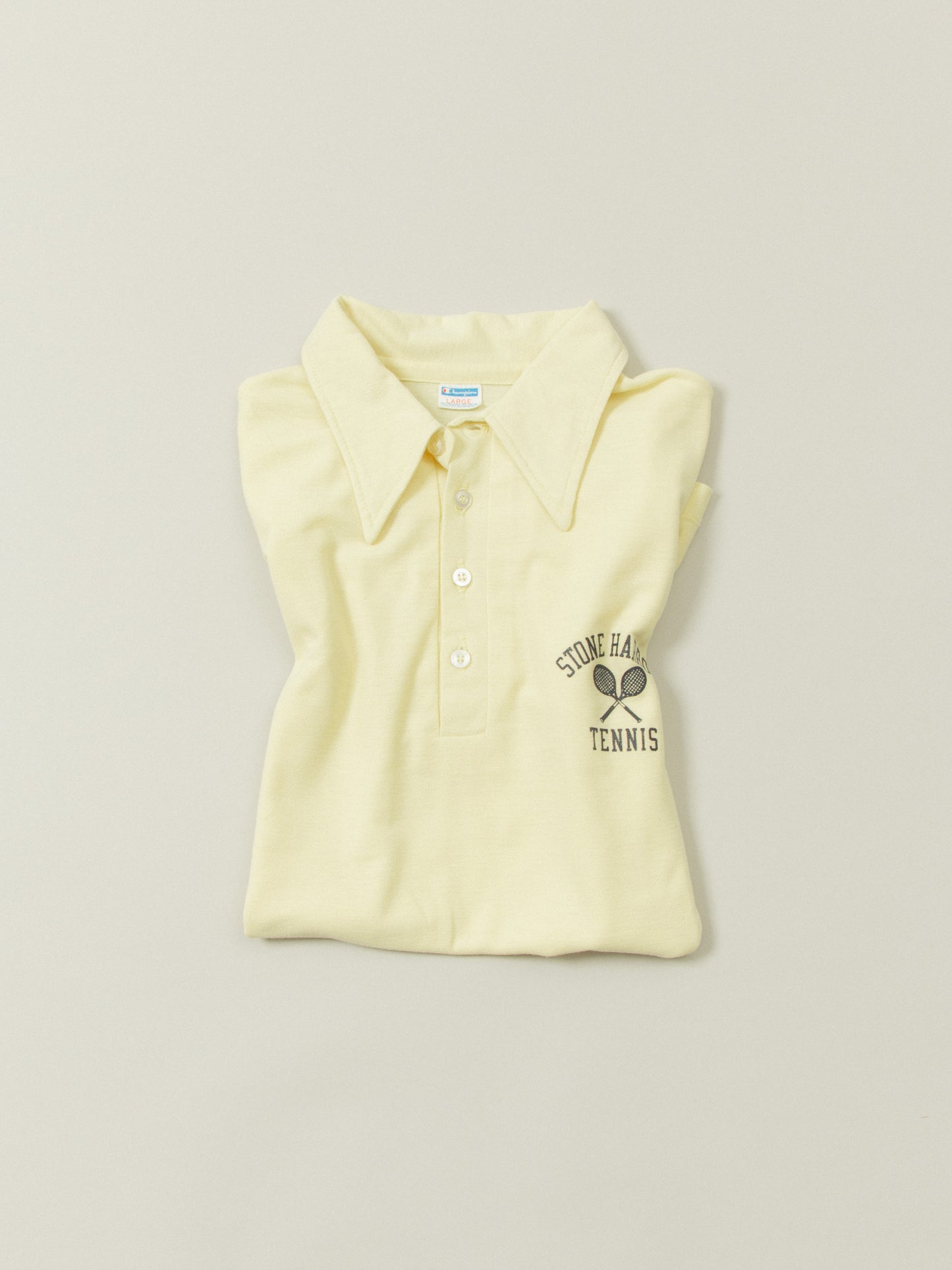 Vtg 1980s Champion Tennis Polo Shirt - Made in USA (M)