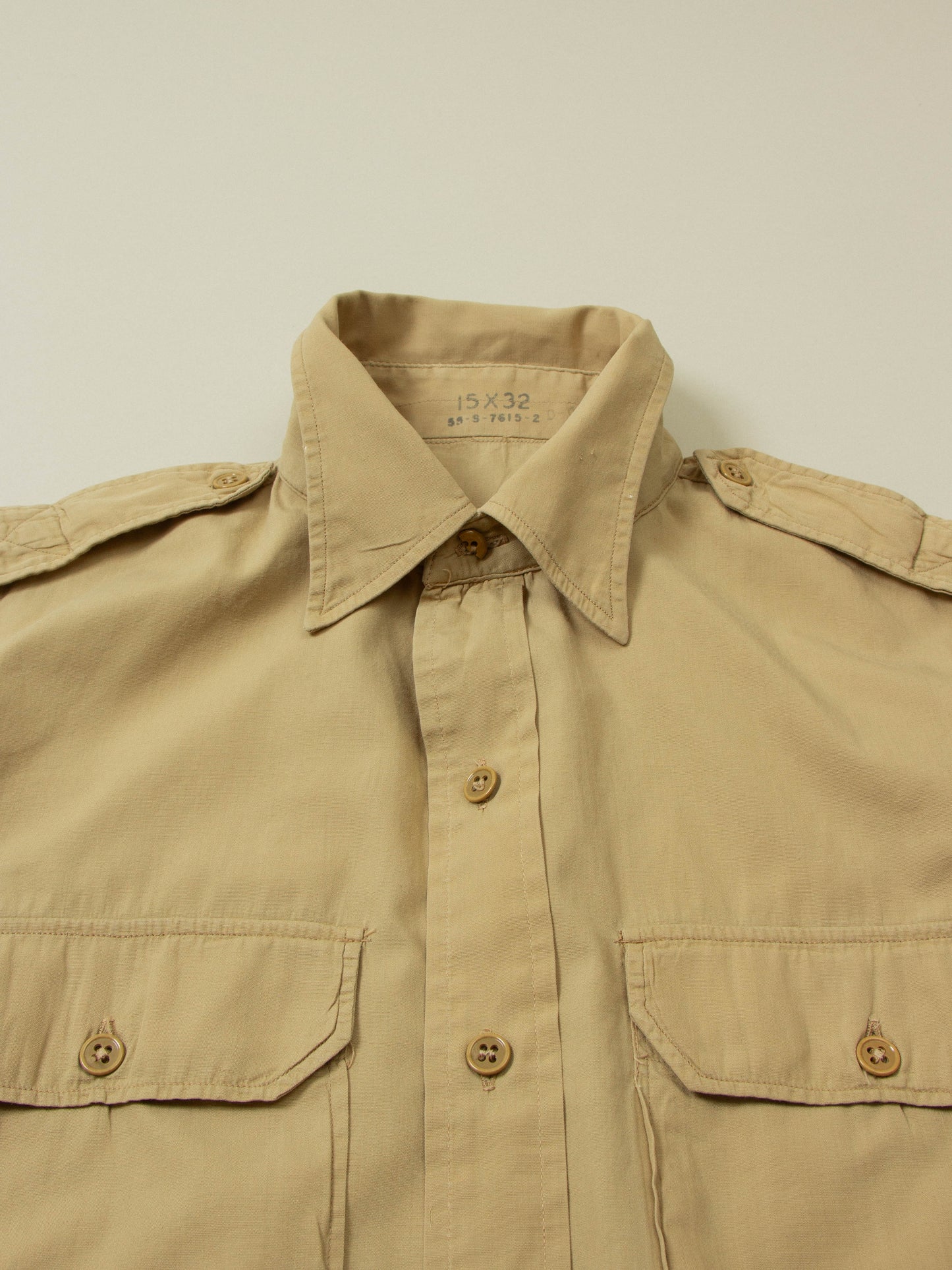 Vtg 1940s US Army Khaki Officer Shirt (S)