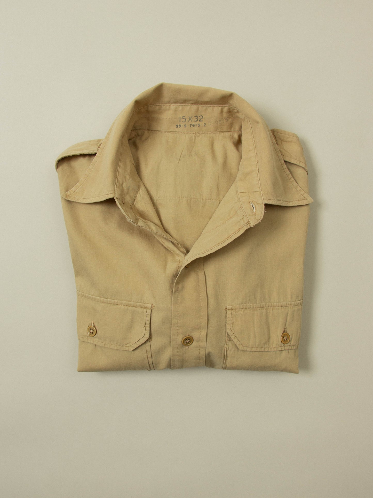 Vtg 1940s US Army Khaki Officer Shirt (S)