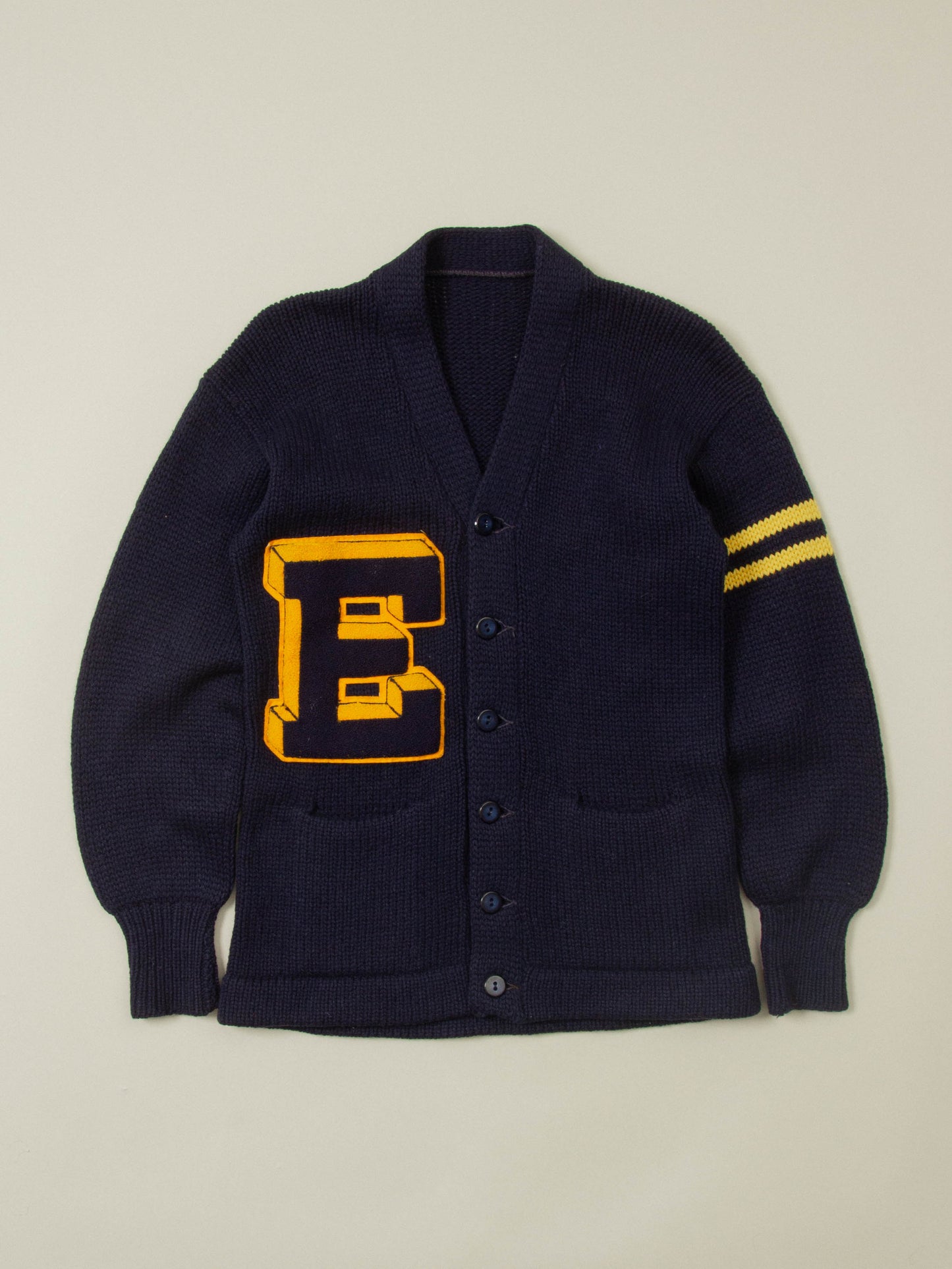 Vtg 1950s Letterman Wool Cardigan (S/M)
