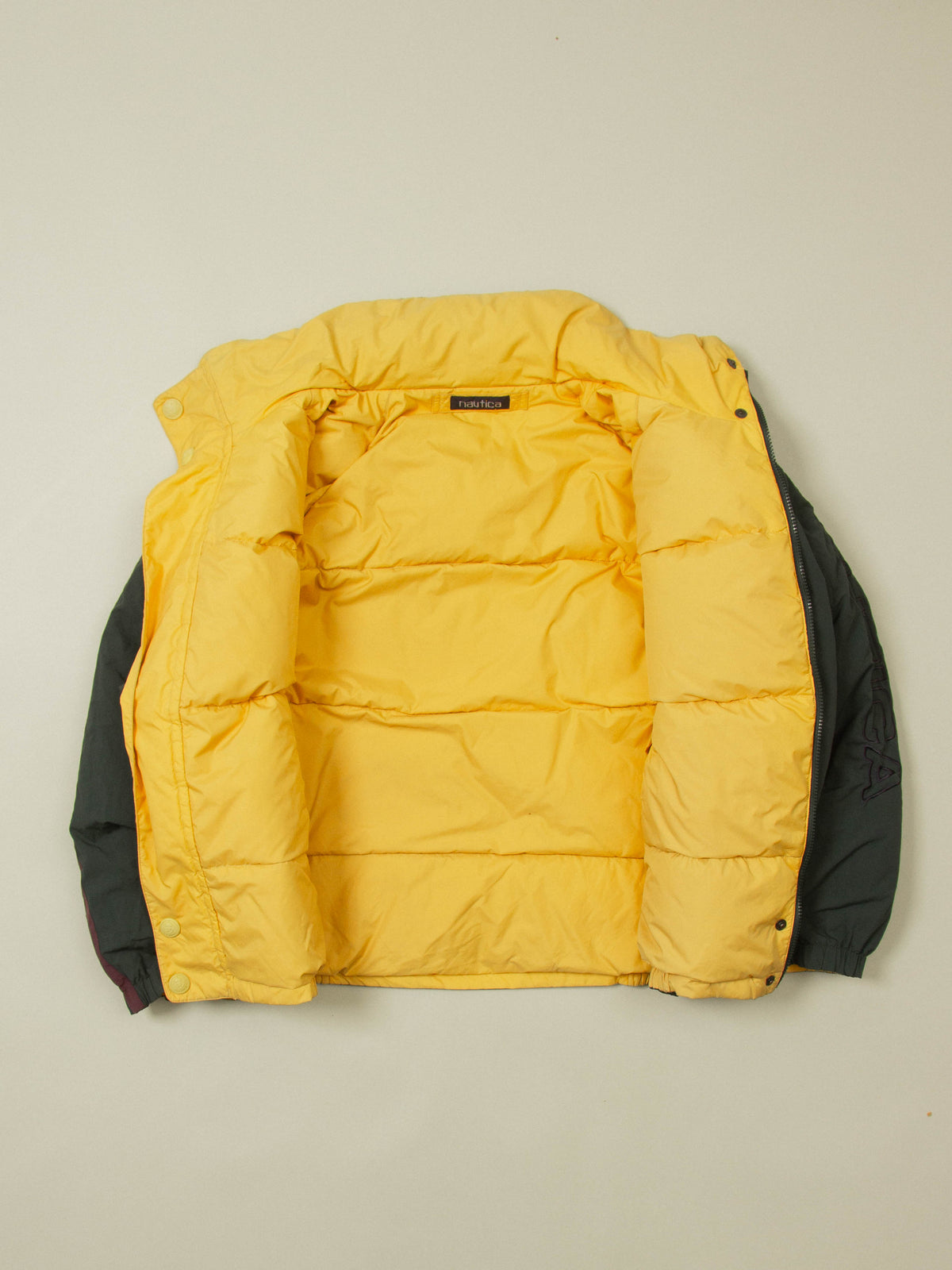 Vtg 1990s Nautica Reversible Down Jacket (L)