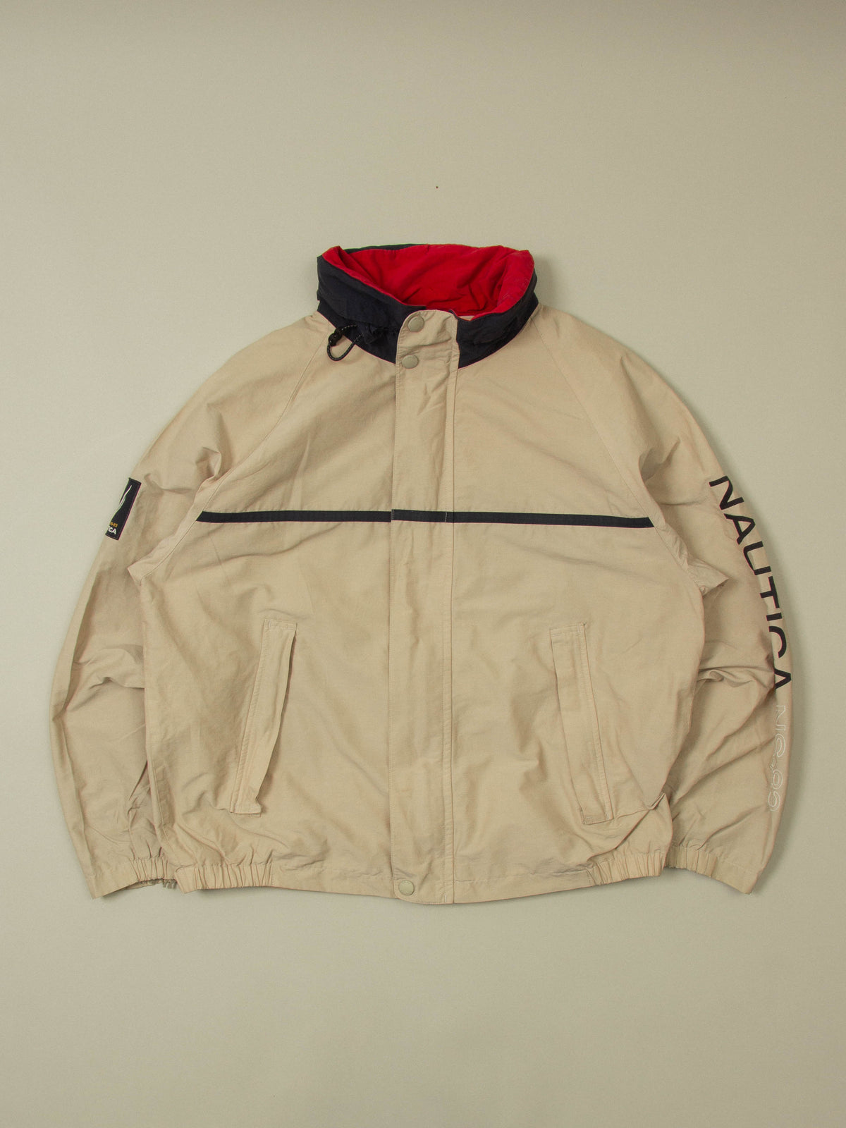 Vtg 1990s Nautica Windbreaker Sports Jacket (L)