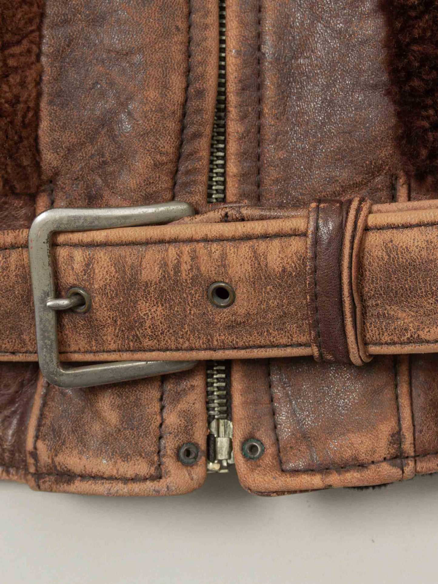 Vtg Rare 1930s Laskin Lamb 'Grizzly' Leather Jacket (M)