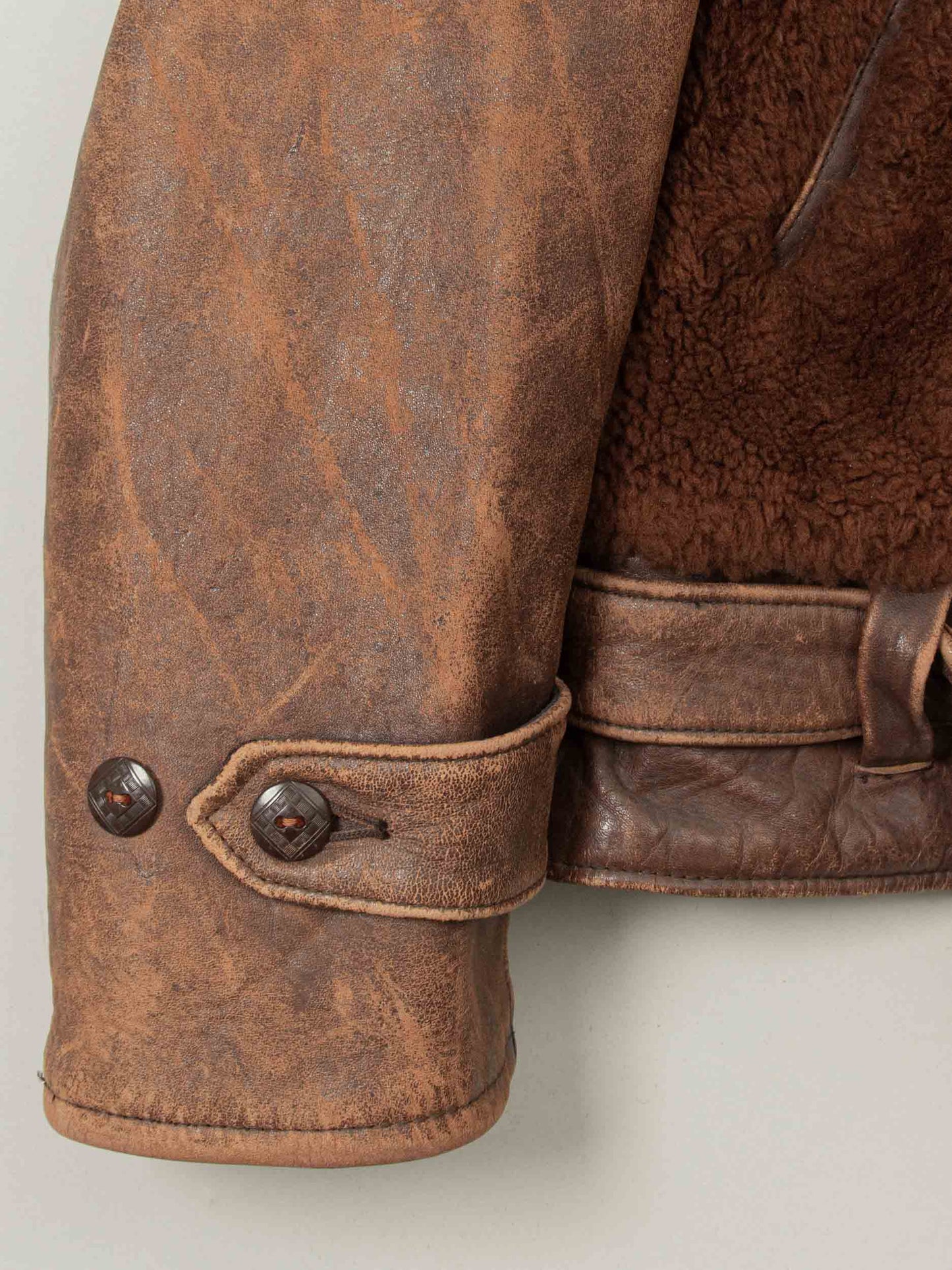 Vtg Rare 1930s Laskin Lamb 'Grizzly' Leather Jacket (M)