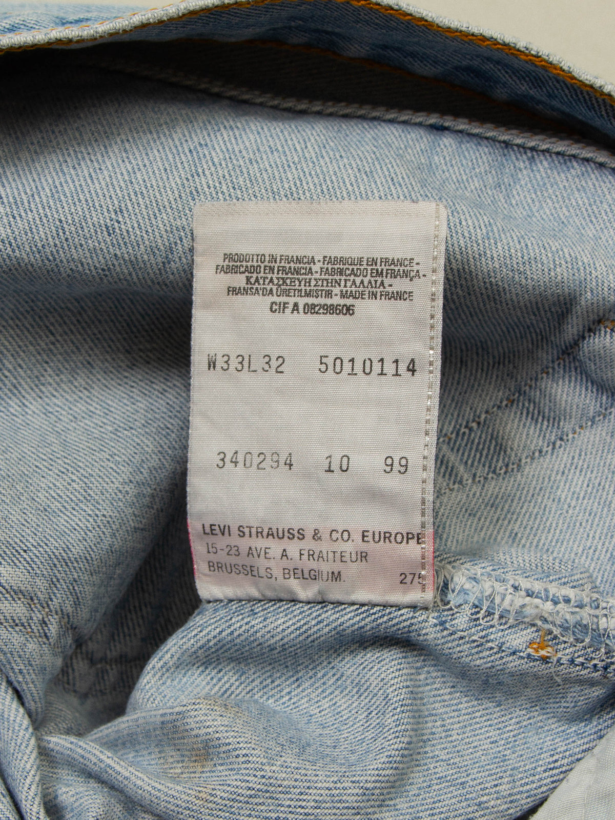 Vtg 1990s Levi's 501 Jeans - Made in France (32x32)
