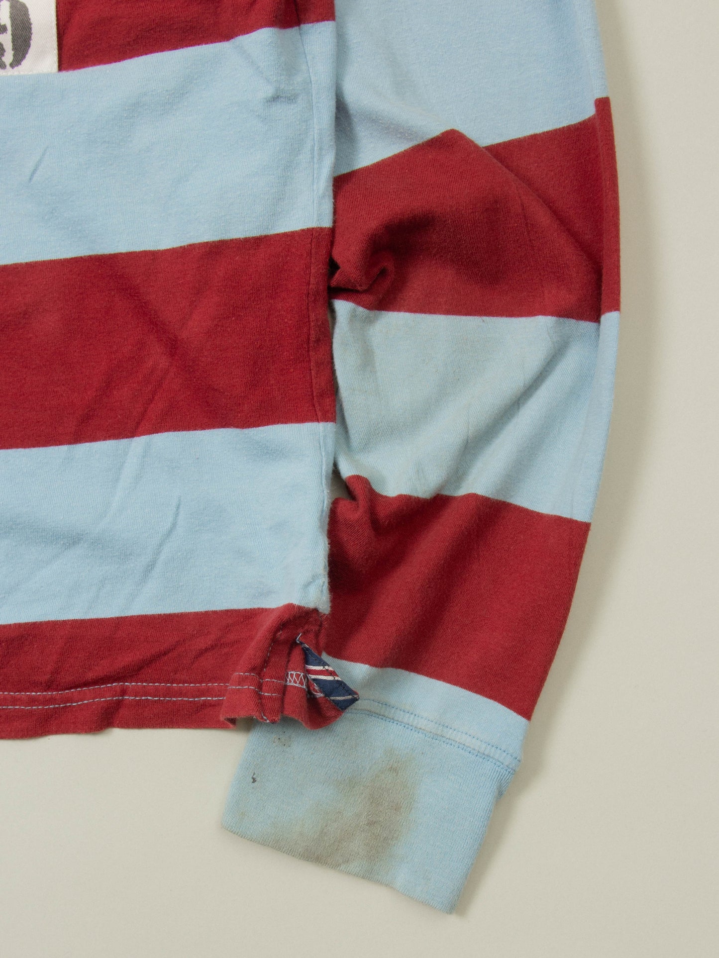 2000s Striped Rugby Shirt (M)