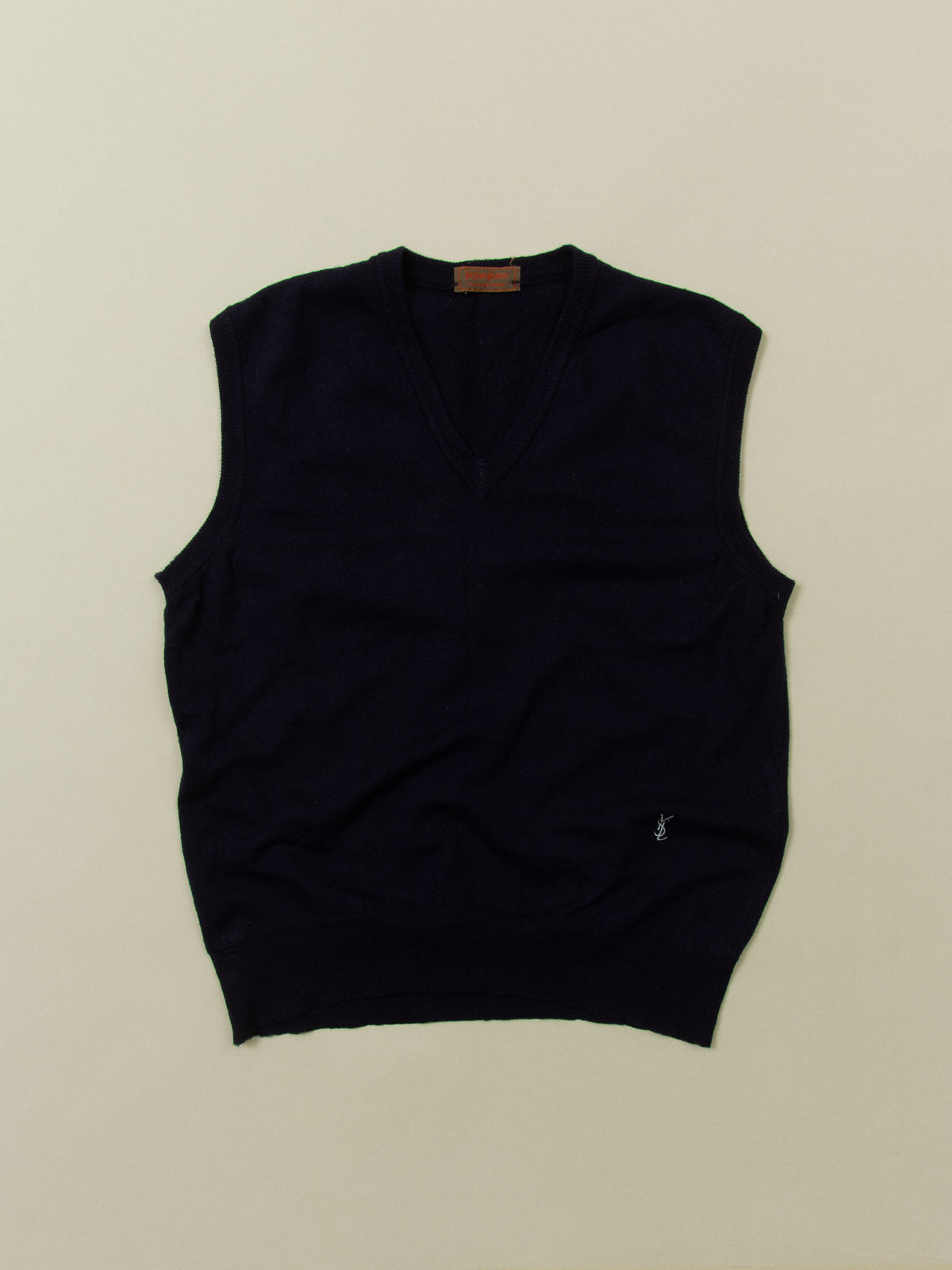 Vtg 1970s Yves Saint Laurent Merino Wool Vest (M/L)