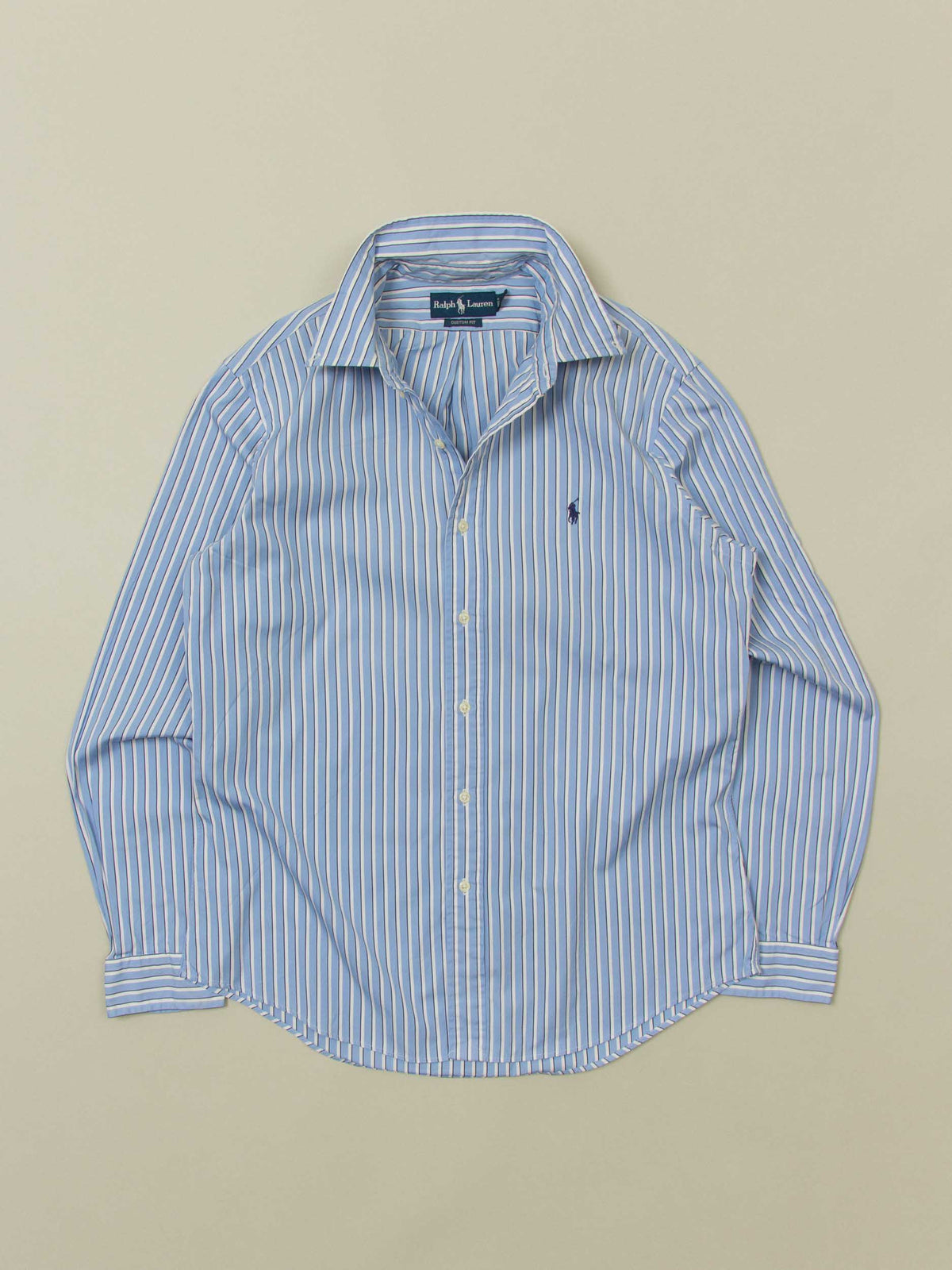 Vtg 1990s Ralph Lauren Striped Button Down Shirt (L)
