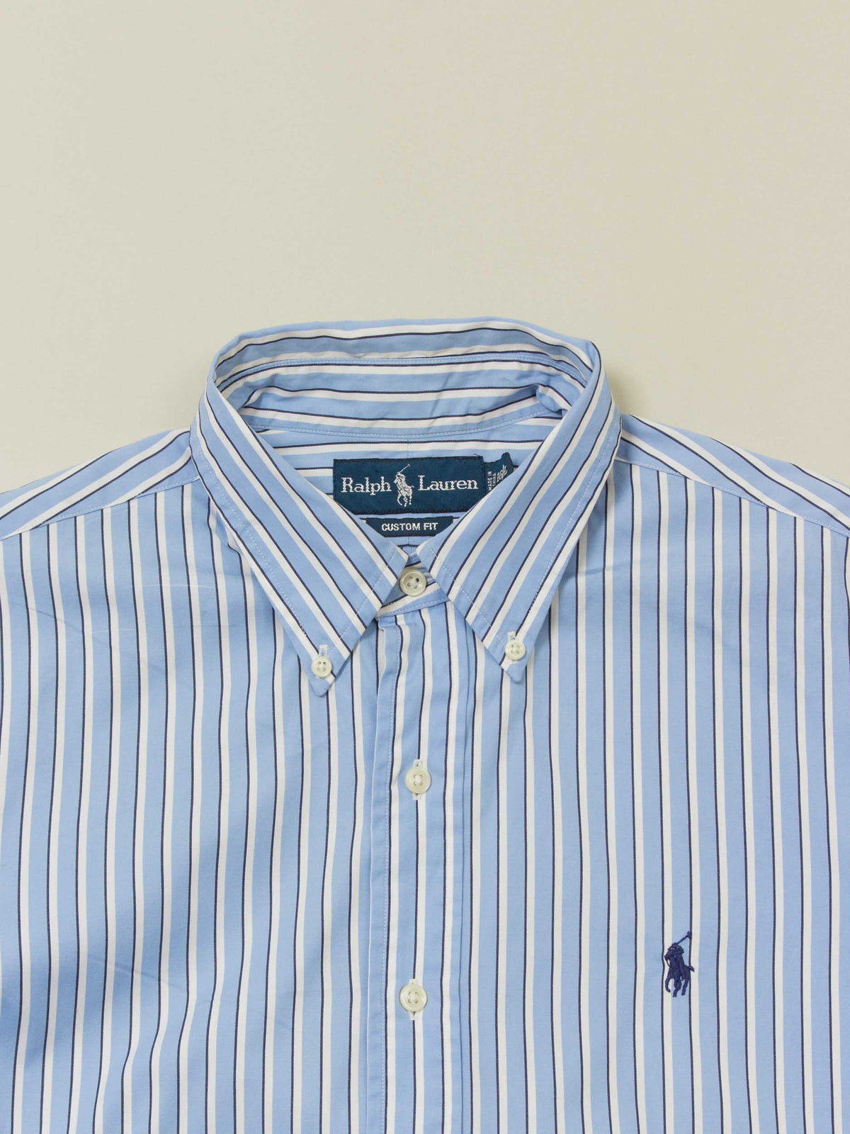 Vtg 1990s Ralph Lauren Striped Button Down Shirt (L)