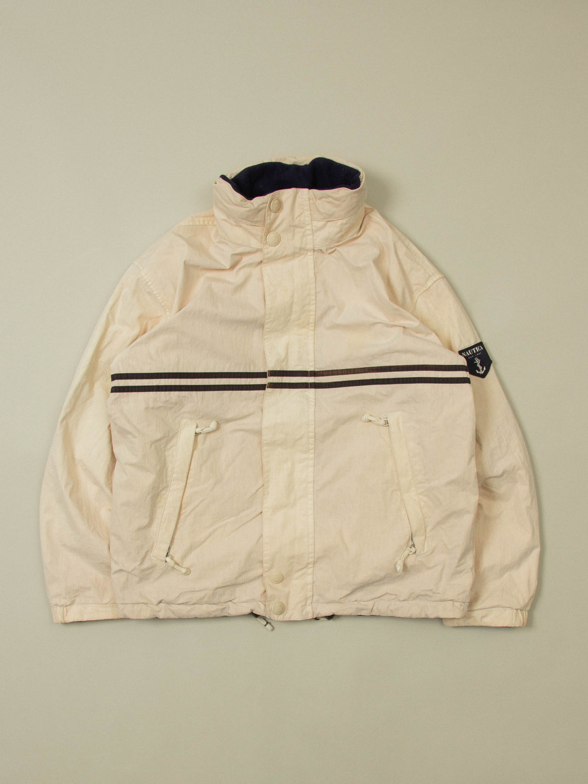 Vtg 1990s Nautica Reversible Windbreaker Sports Jacket (L)