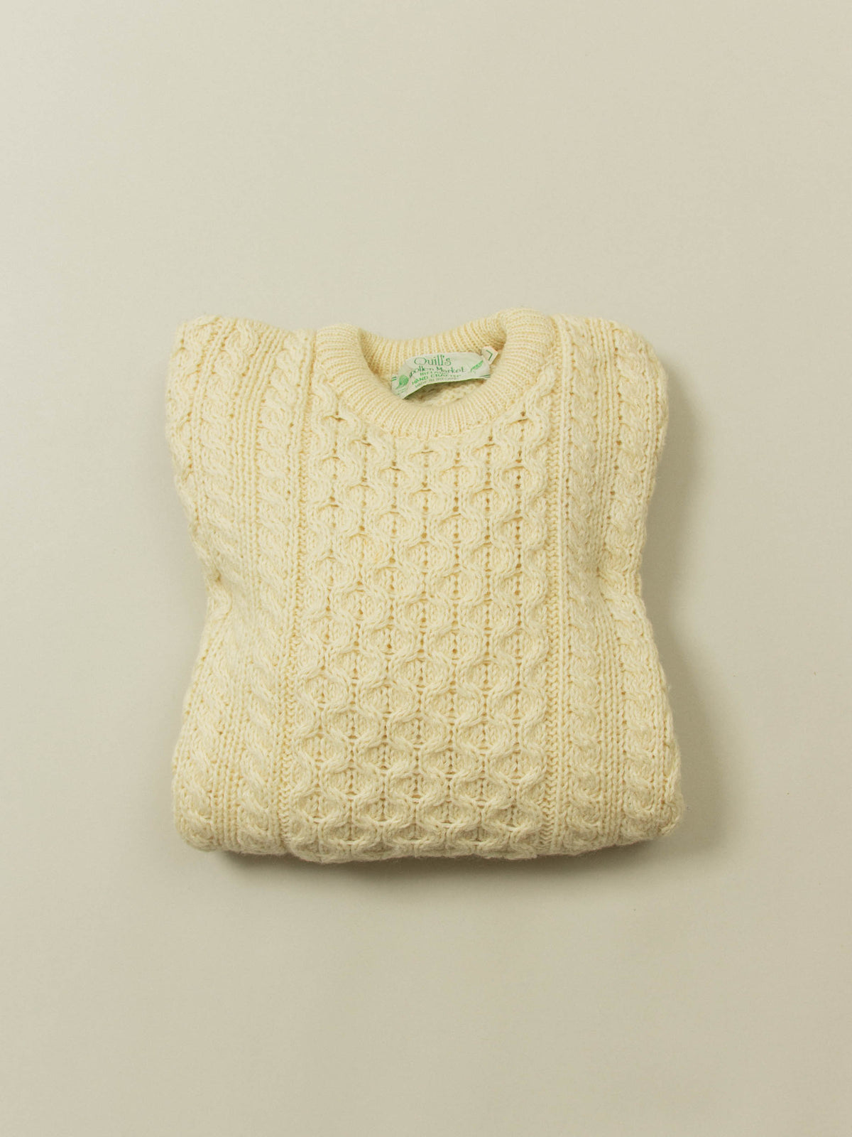 Vtg 1970s Fisherman Knit Sweater – Made in Ireland (L/XL)