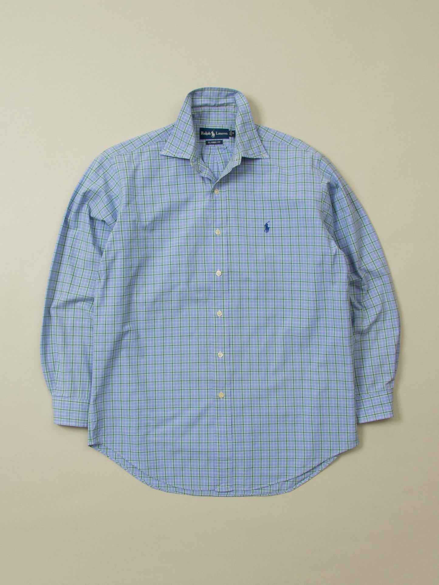 Vtg 1990s Ralph Lauren Checkered Button Down Shirt (M/L)