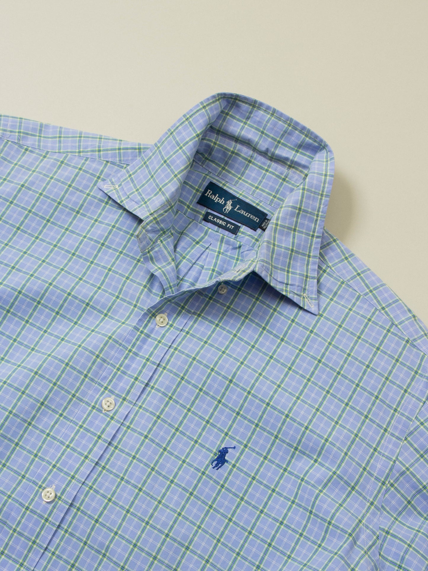 Vtg 1990s Ralph Lauren Checkered Button Down Shirt (M/L)