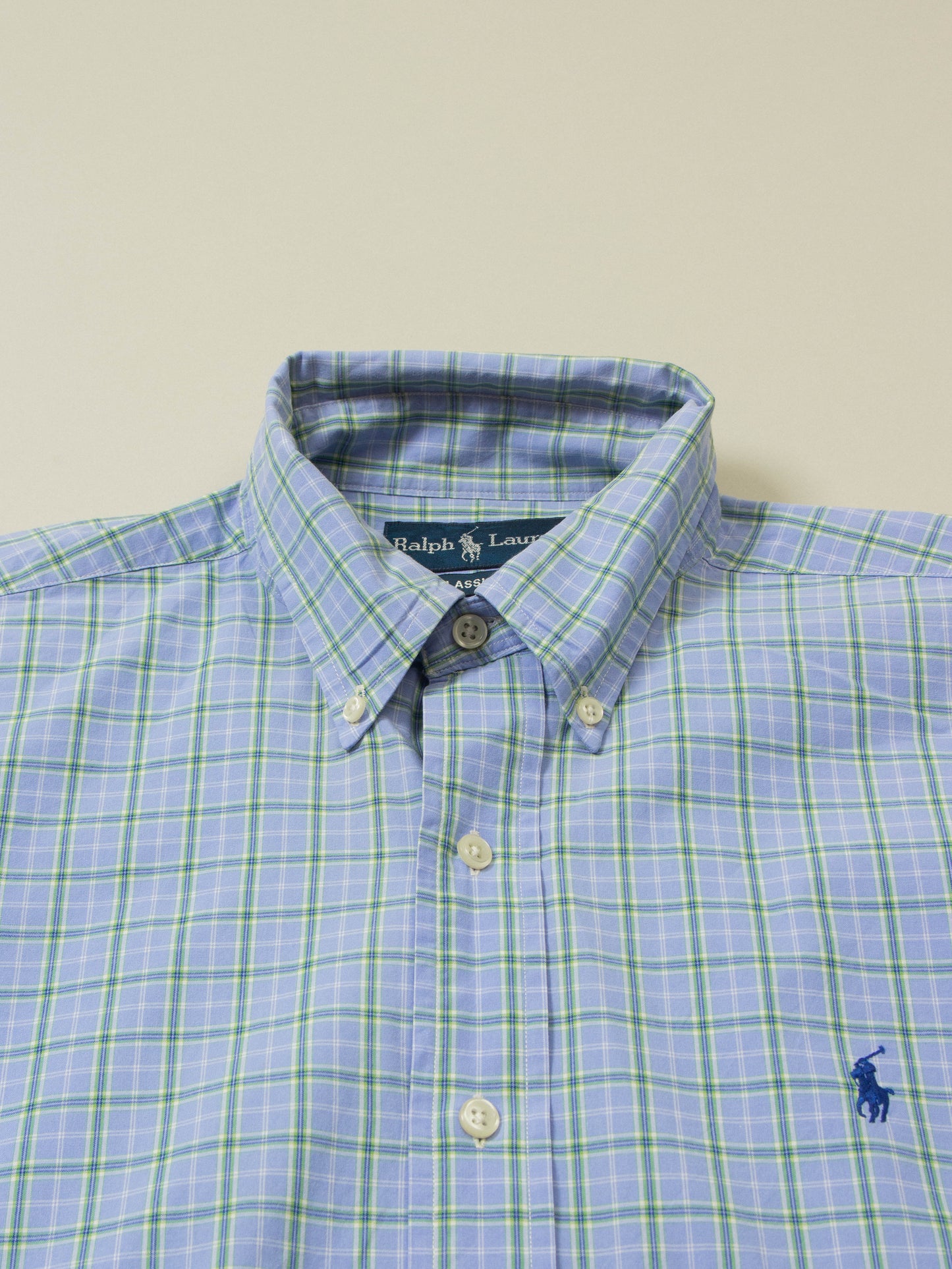Vtg 1990s Ralph Lauren Checkered Button Down Shirt (M/L)