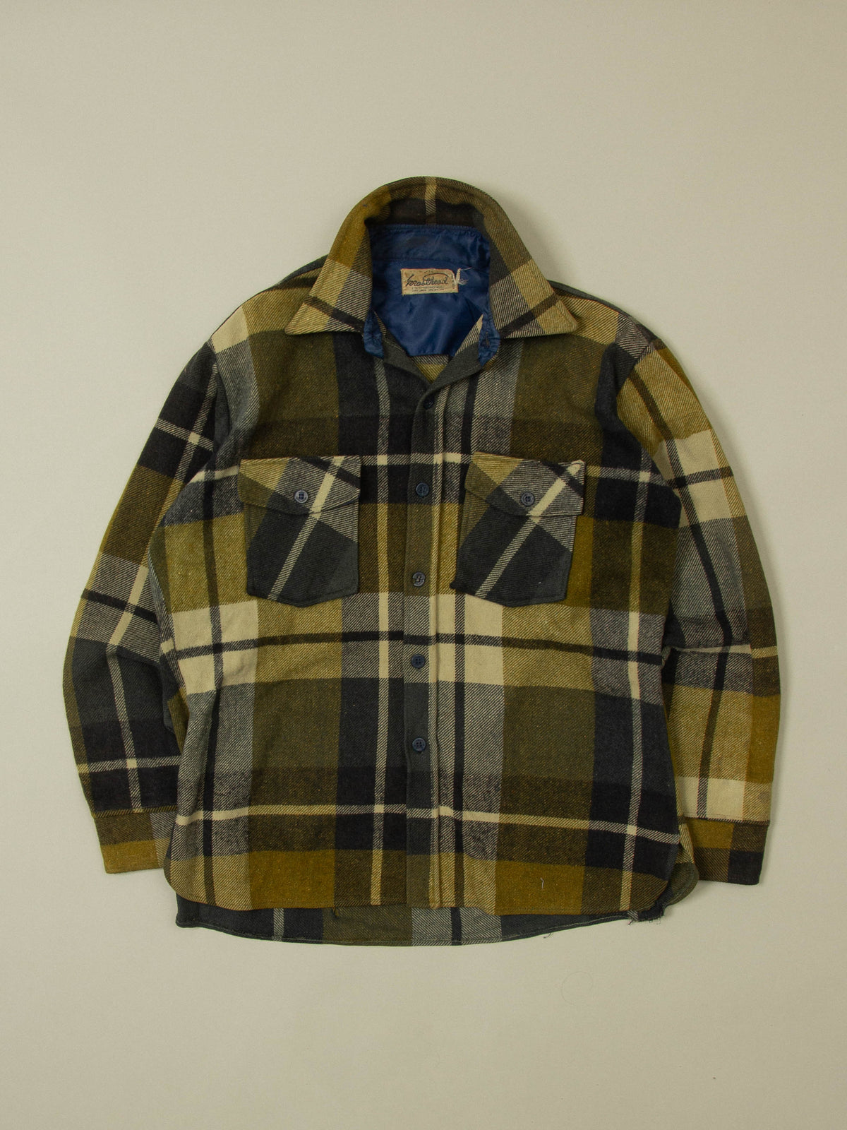 Vtg 1980s Masthead Flannel Overshirt - Made in Korea (L)