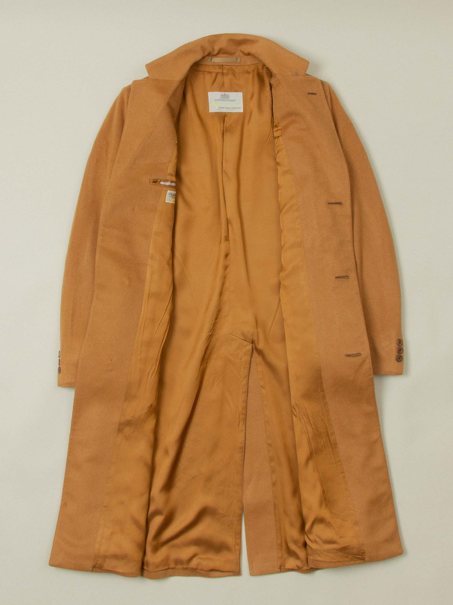 Vtg 1980s Aquascutum Cashmere Coat – Made in England (M)