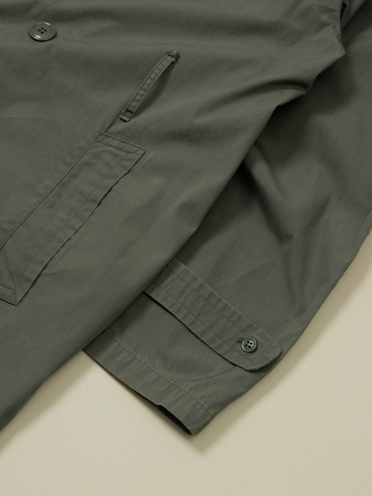 Vtg 1970s Double Breasted US Army Trench Coat (L)