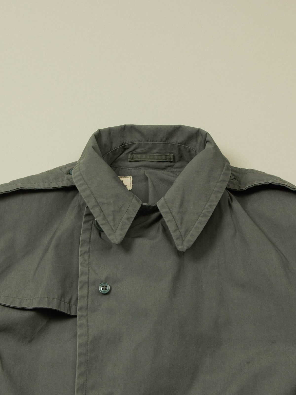 Vtg 1970s Double Breasted US Army Trench Coat (L)