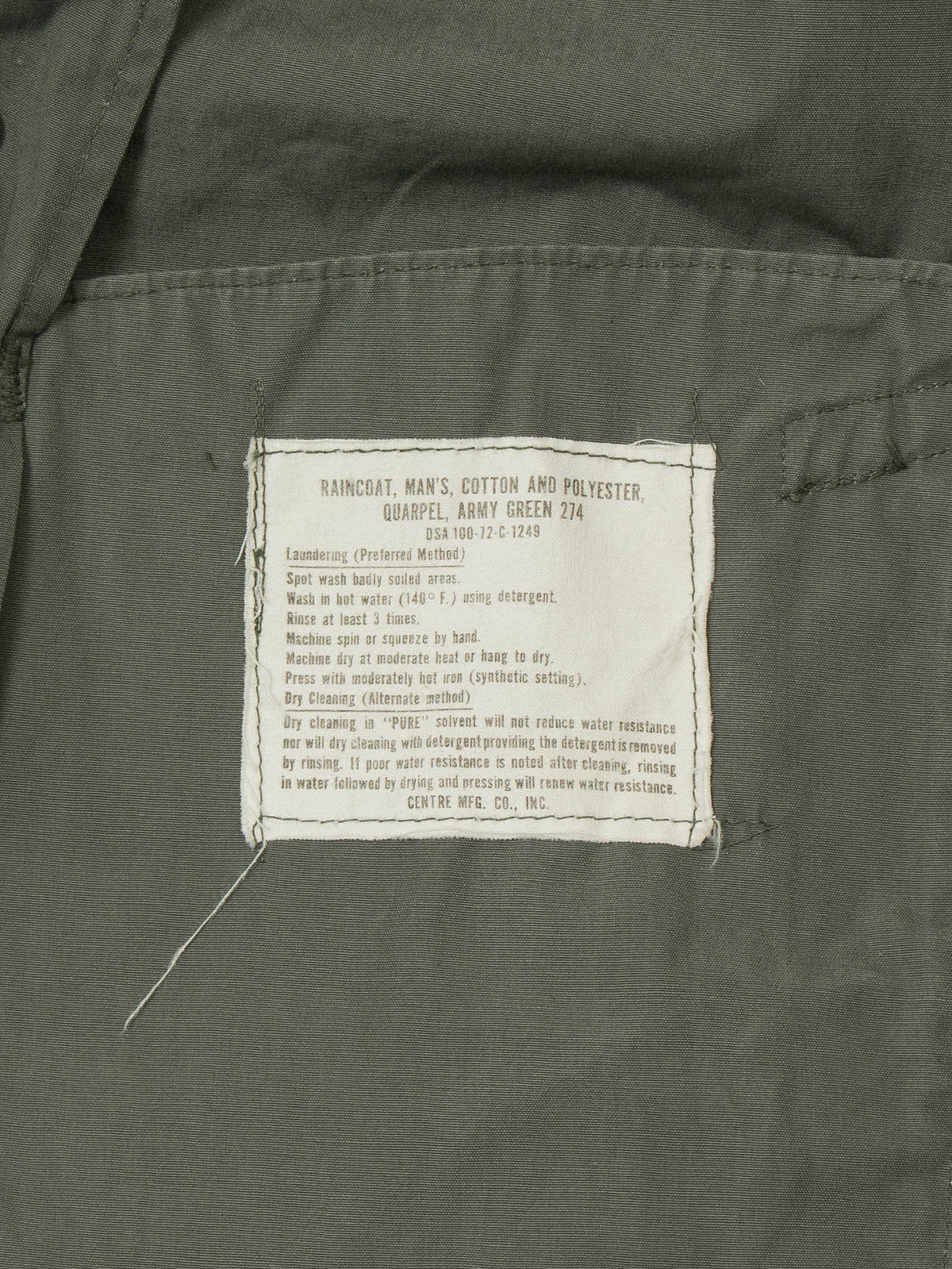 Vtg 1970s Double Breasted US Army Trench Coat (L)