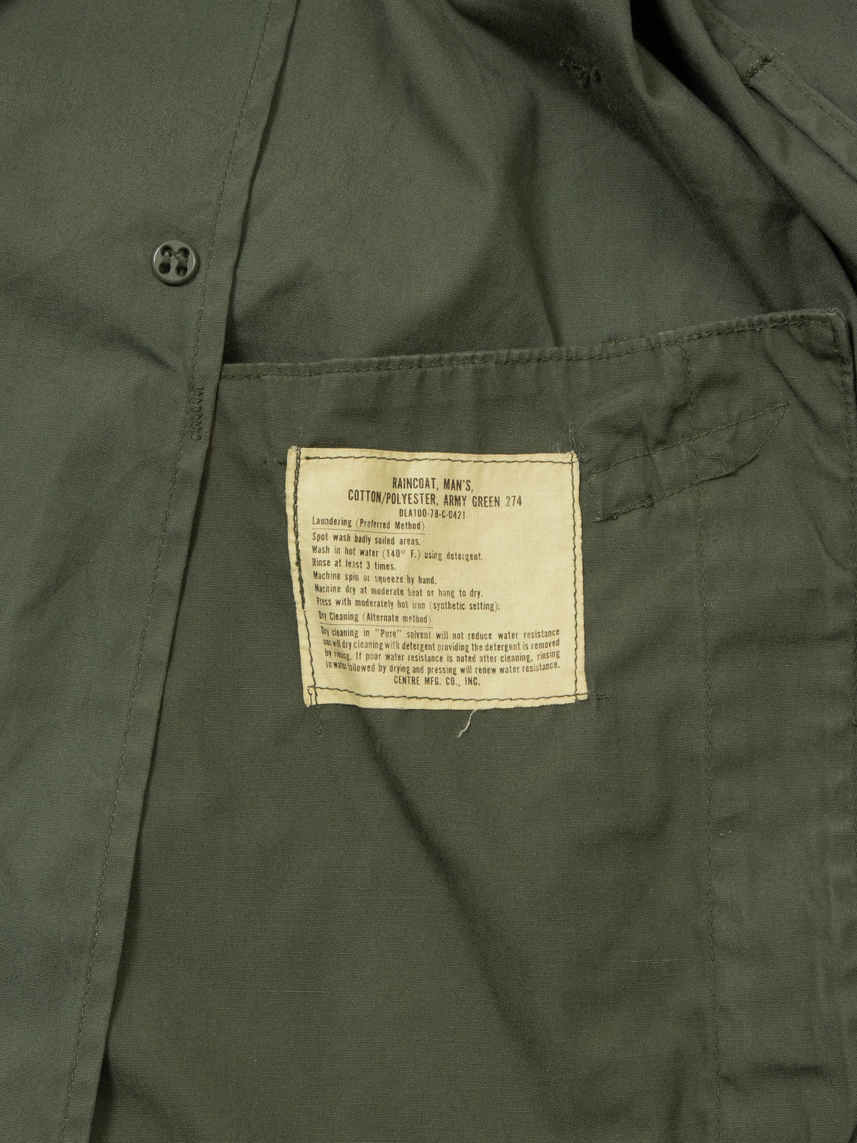 Vtg 1970s Double Breasted US Army Trench Coat (L - Long)