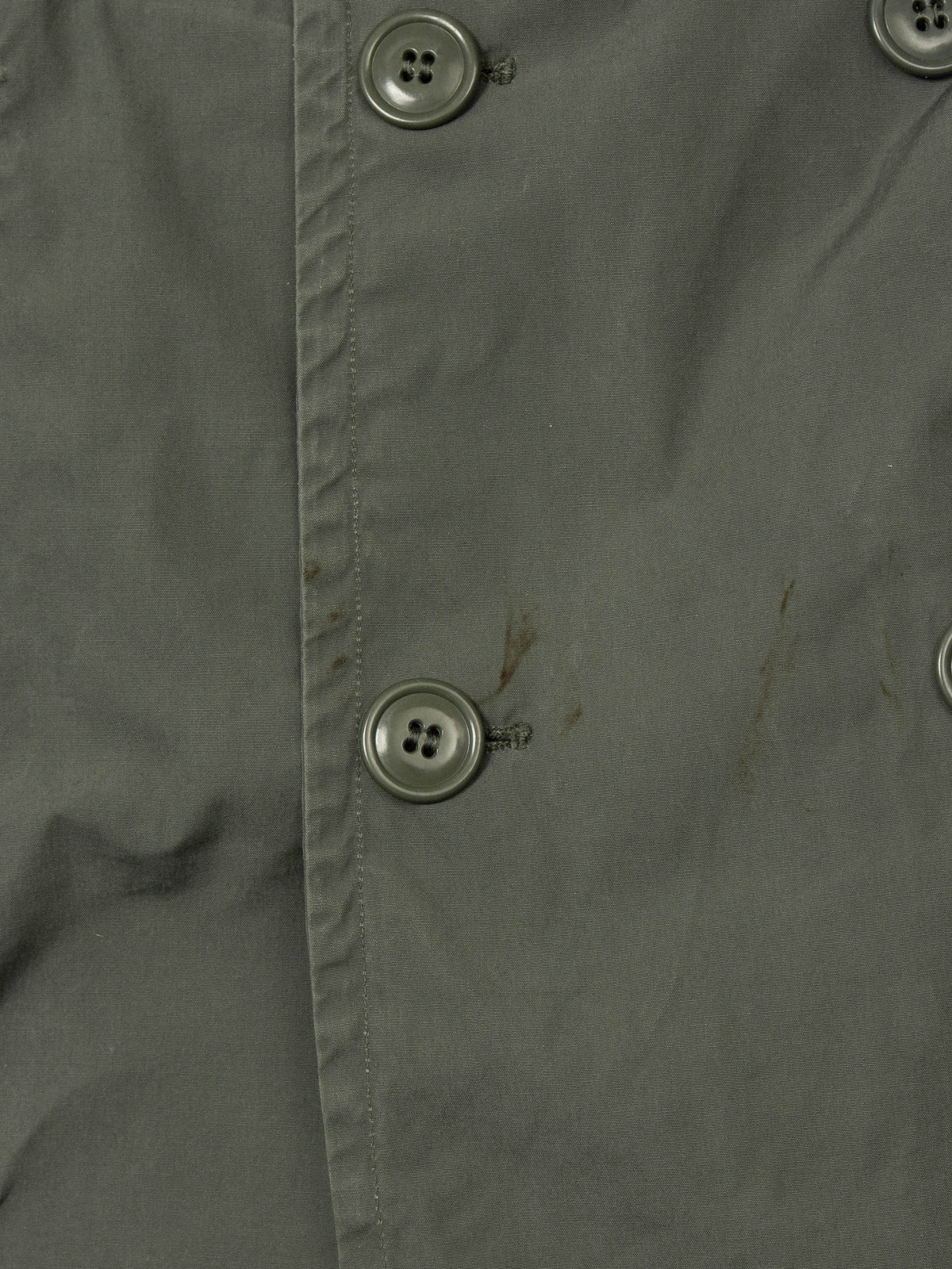 Vtg 1970s Double Breasted US Army Trench Coat (M)
