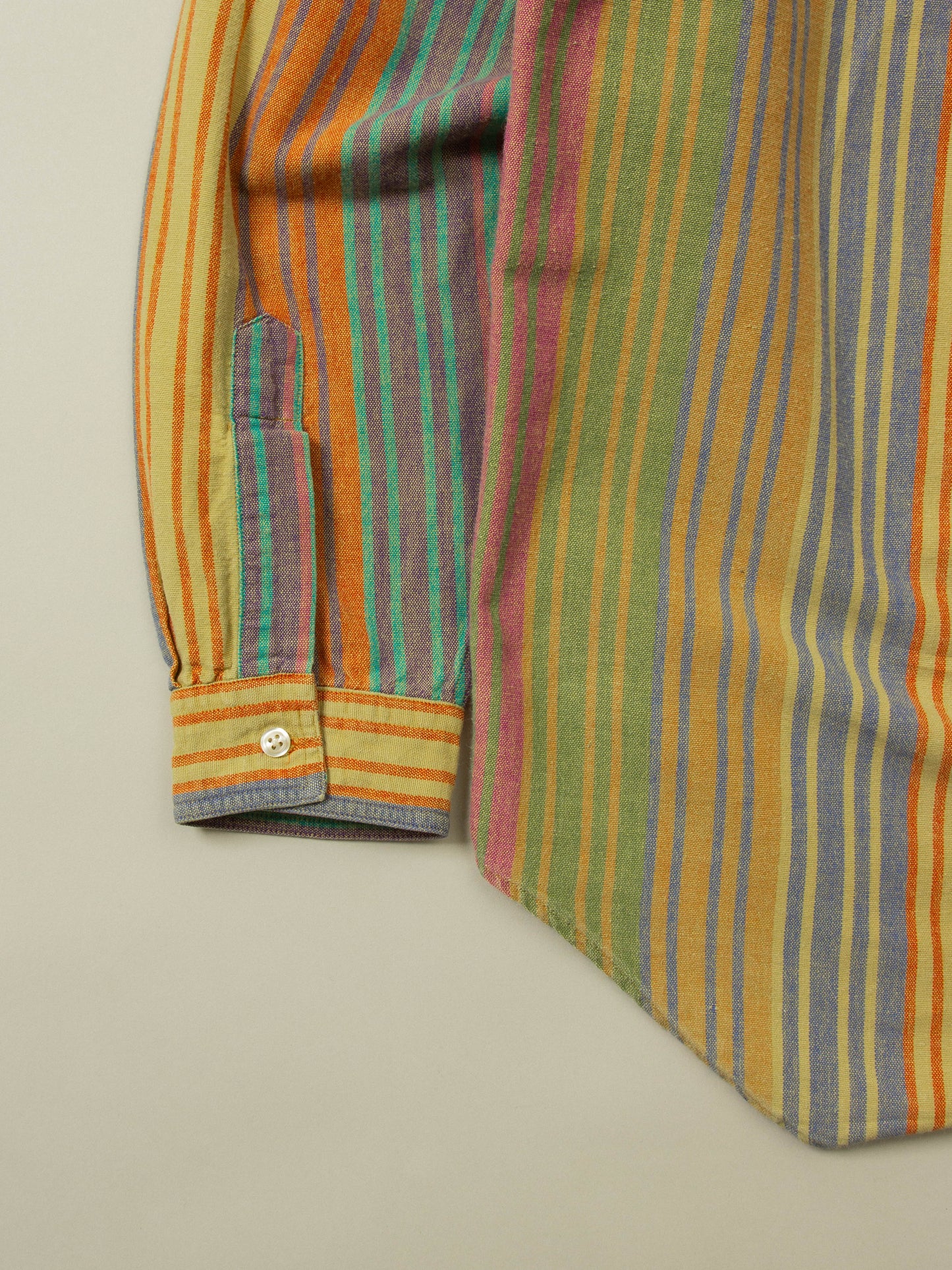 Vtg 1990s Multicolored Oxford Shirt (M)
