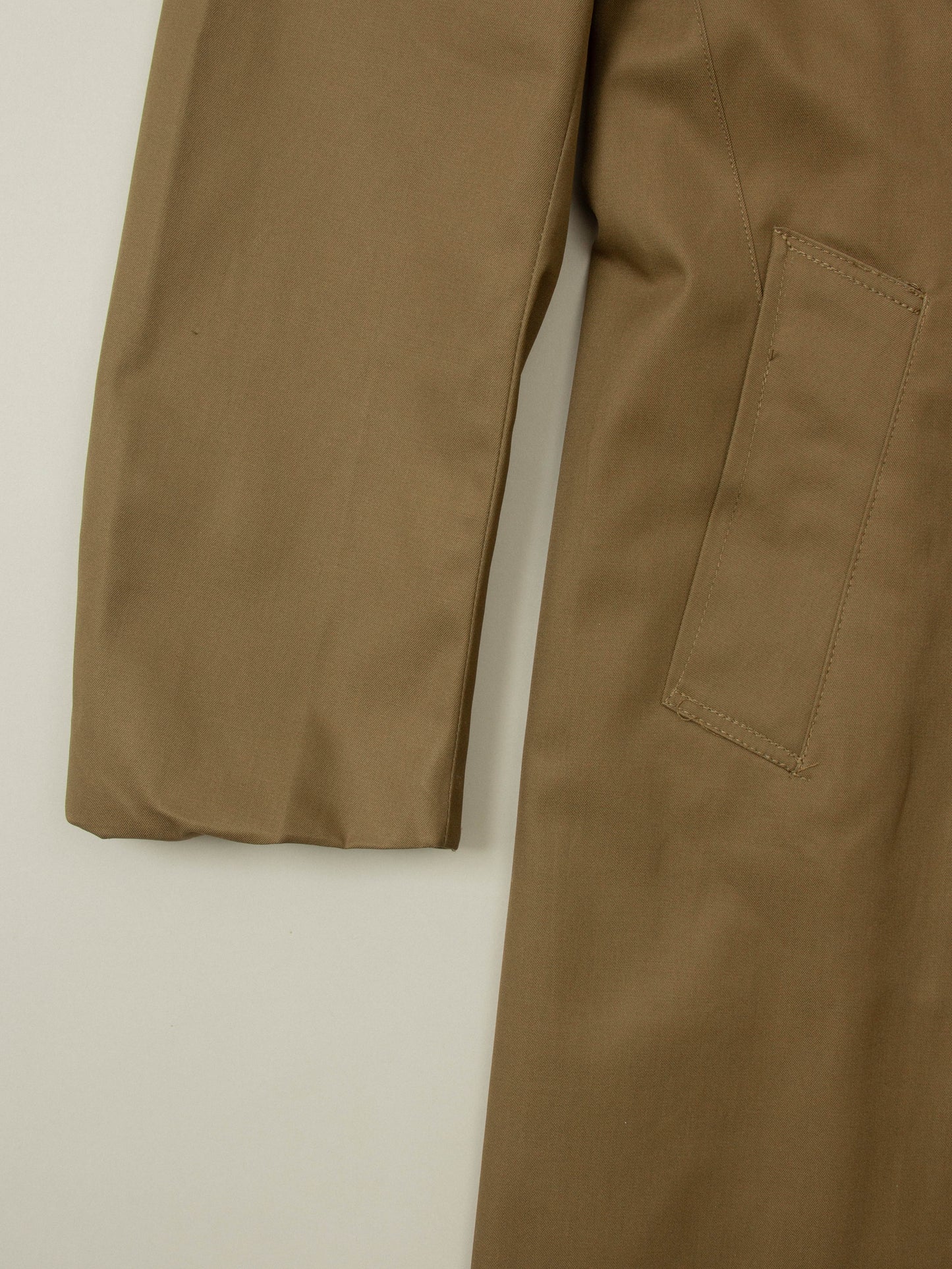 Vtg 1970s Deadstock Italian Army Lined Trench Coat (S)