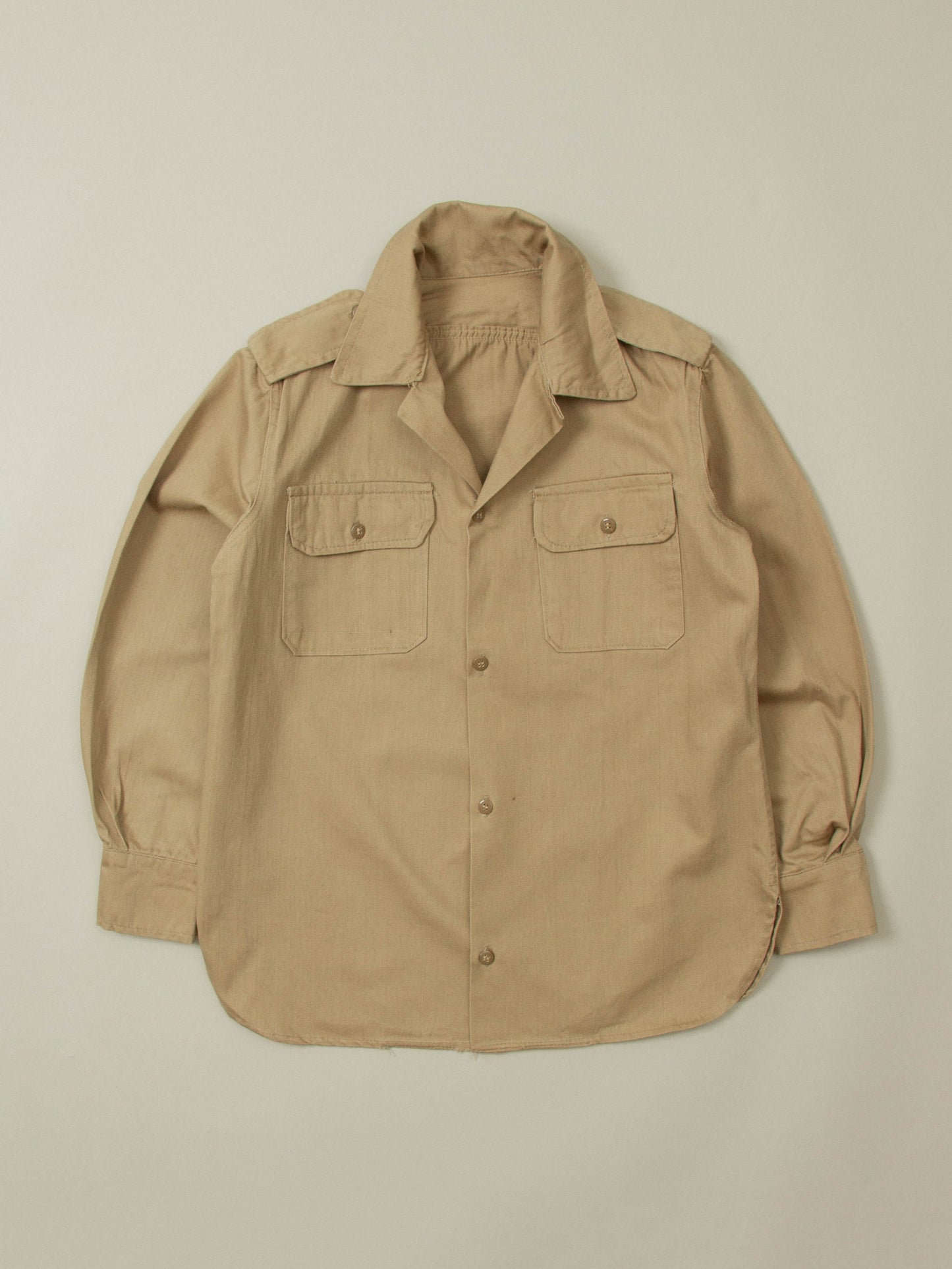 Vtg 1980s Greek Army Officer Shirt (XS)