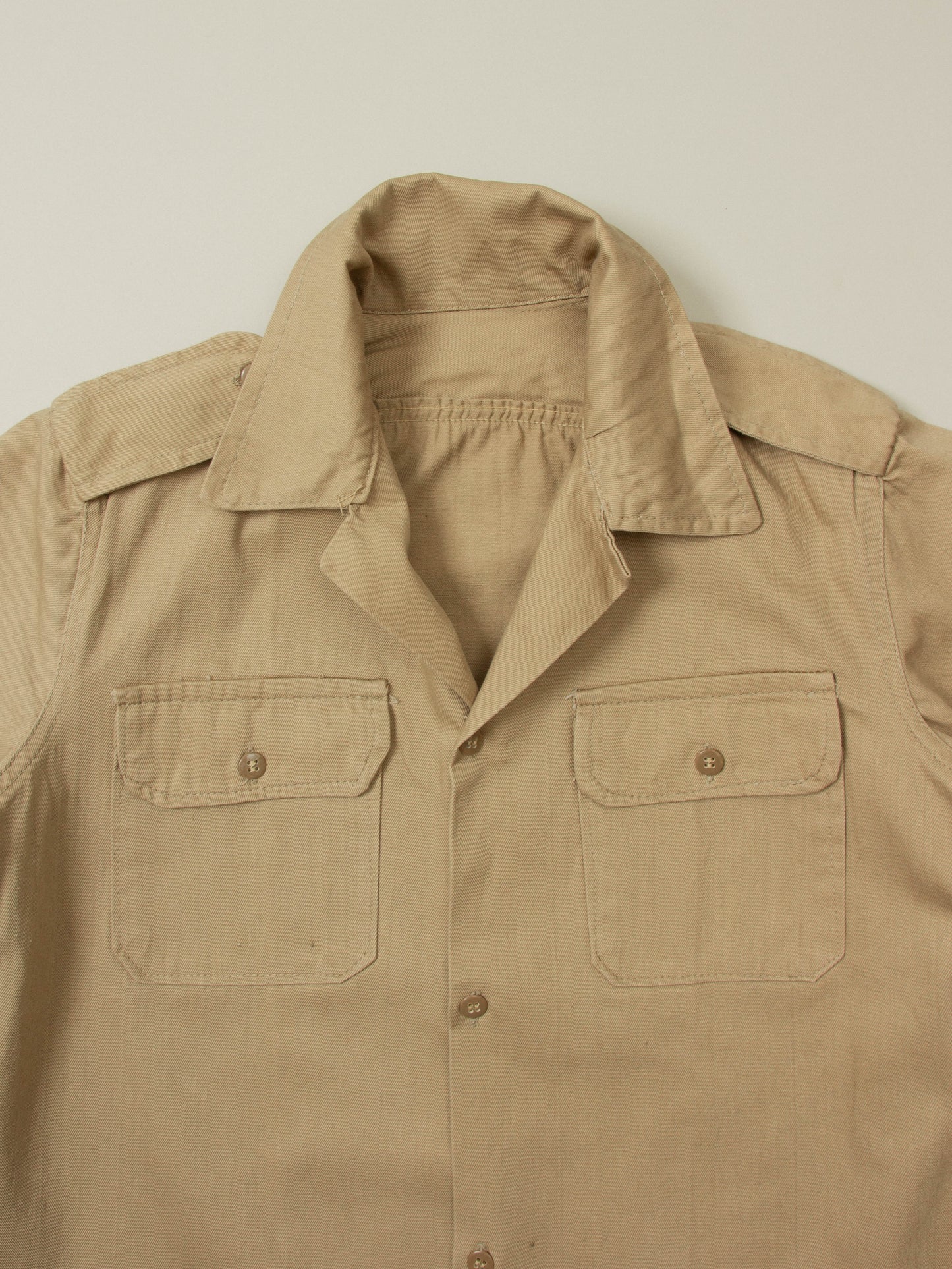 Vtg 1980s Greek Army Officer Shirt (XS)