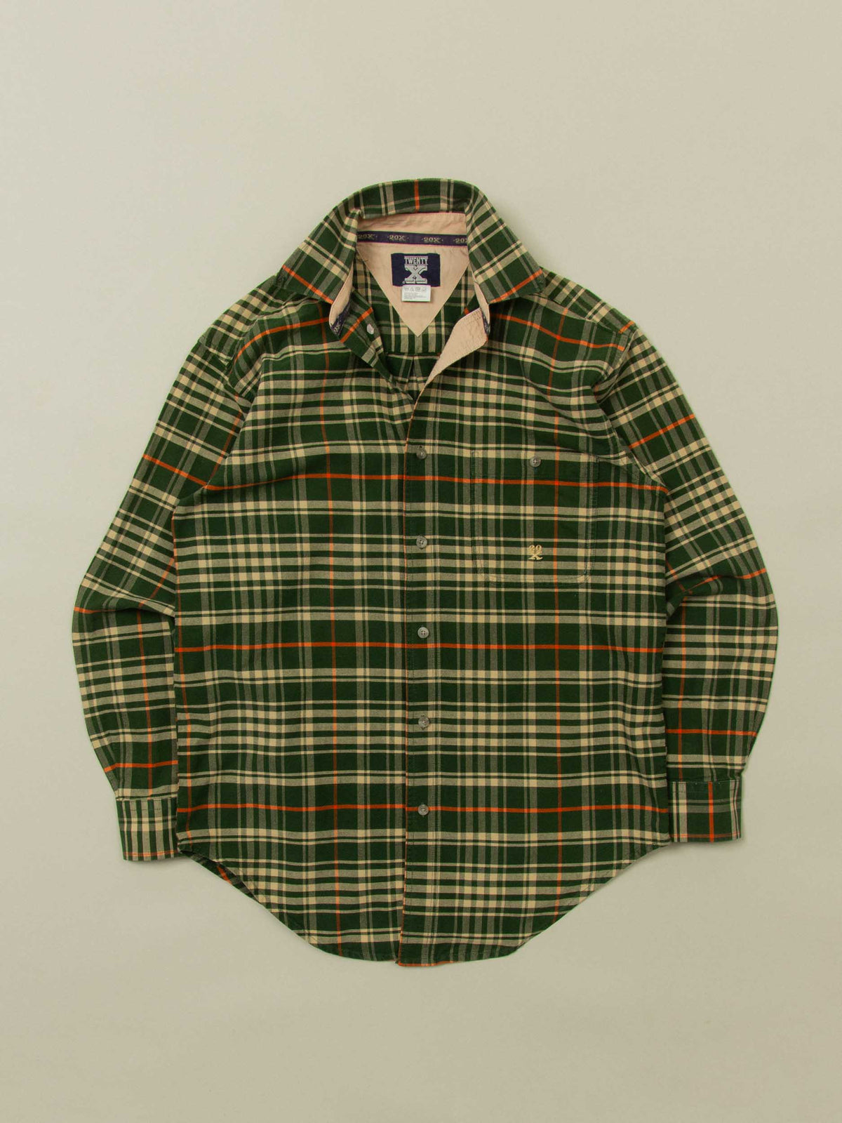 Wrangler 'Twenty X' Button Down Plaid Shirt (S/M)