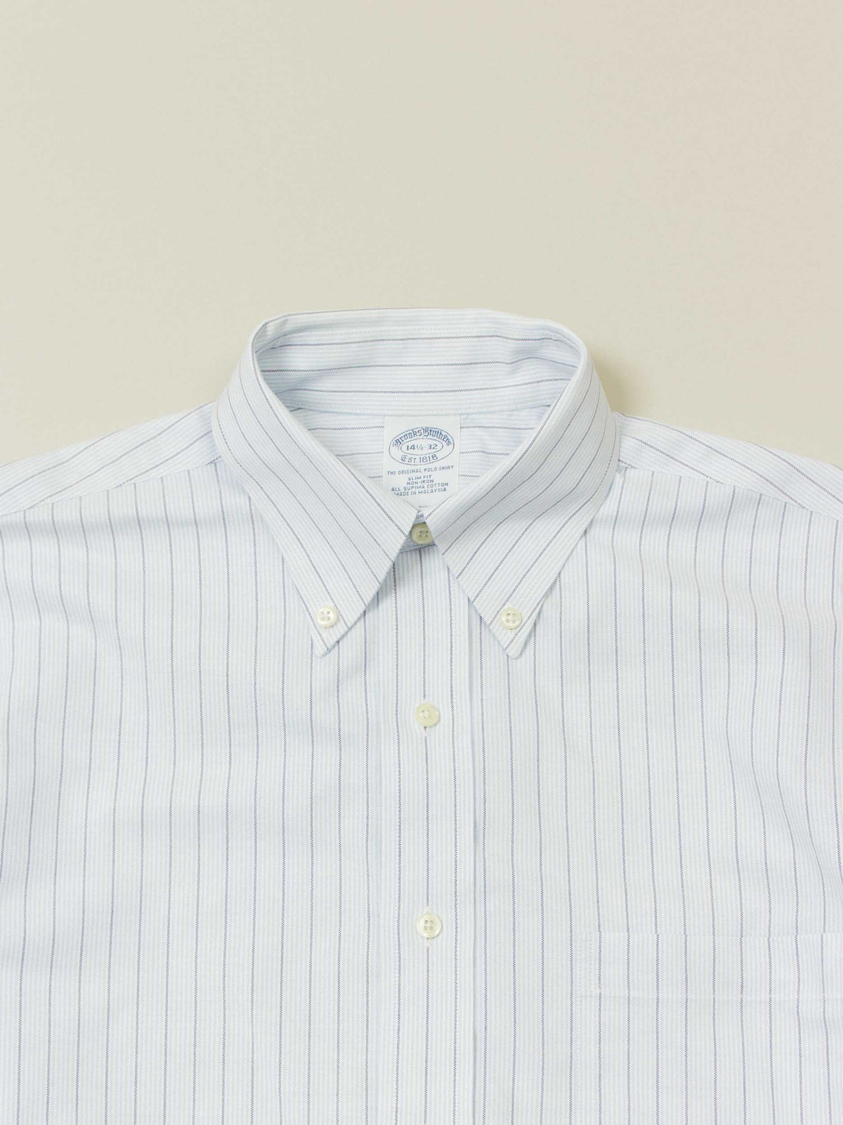 Vtg Brooks Brothers Striped Button Down Shirt (XS/S)