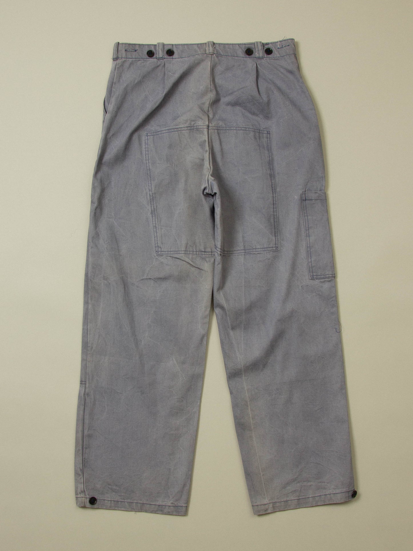 Vtg 1970s Faded Workwear 'Fatigue' Trousers (34x31)
