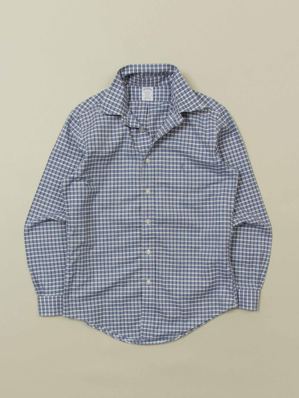 Vtg Brooks Brother Checkered Button Down Shirt (M)