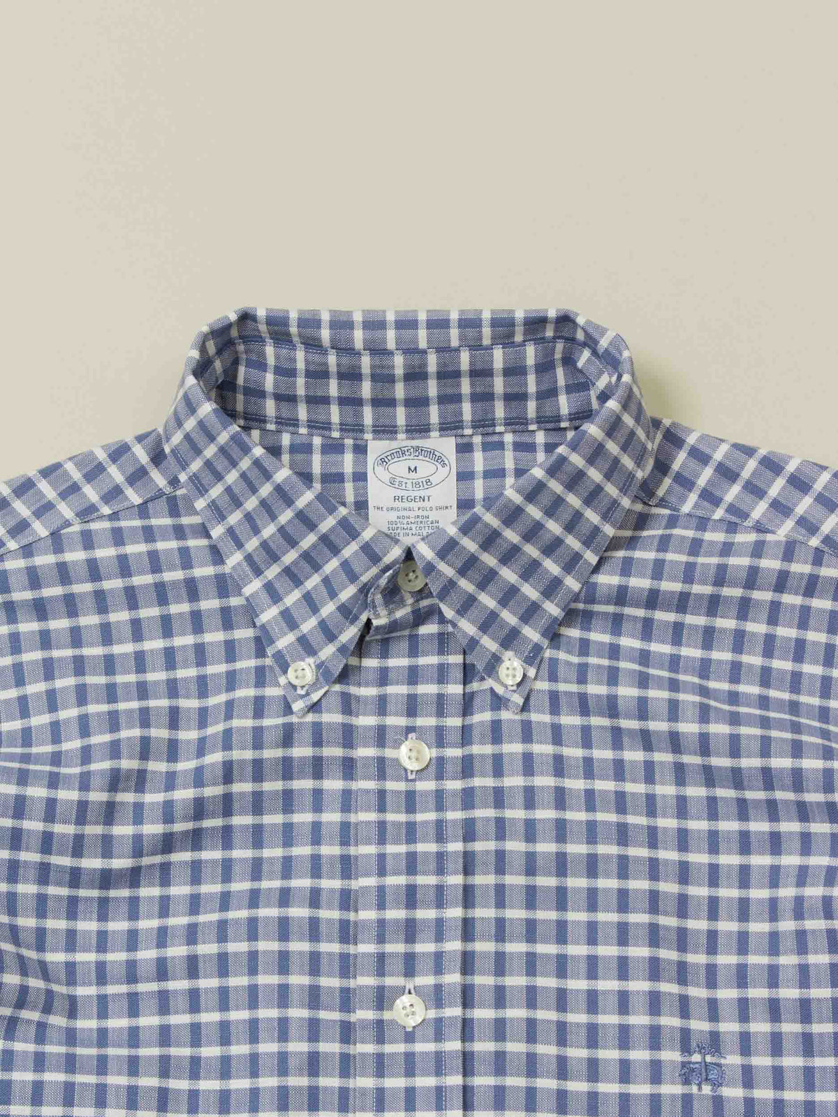 Vtg Brooks Brother Checkered Button Down Shirt (M)