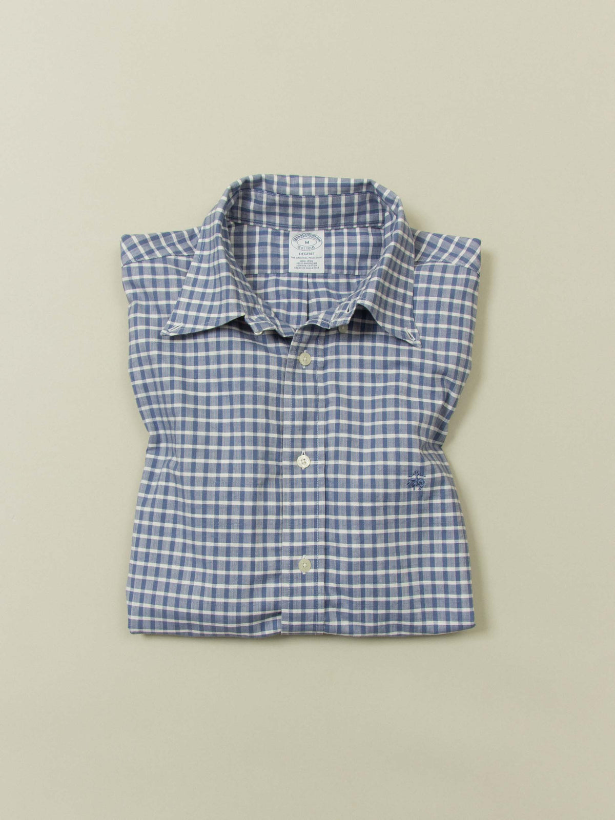 Vtg Brooks Brother Checkered Button Down Shirt (M)