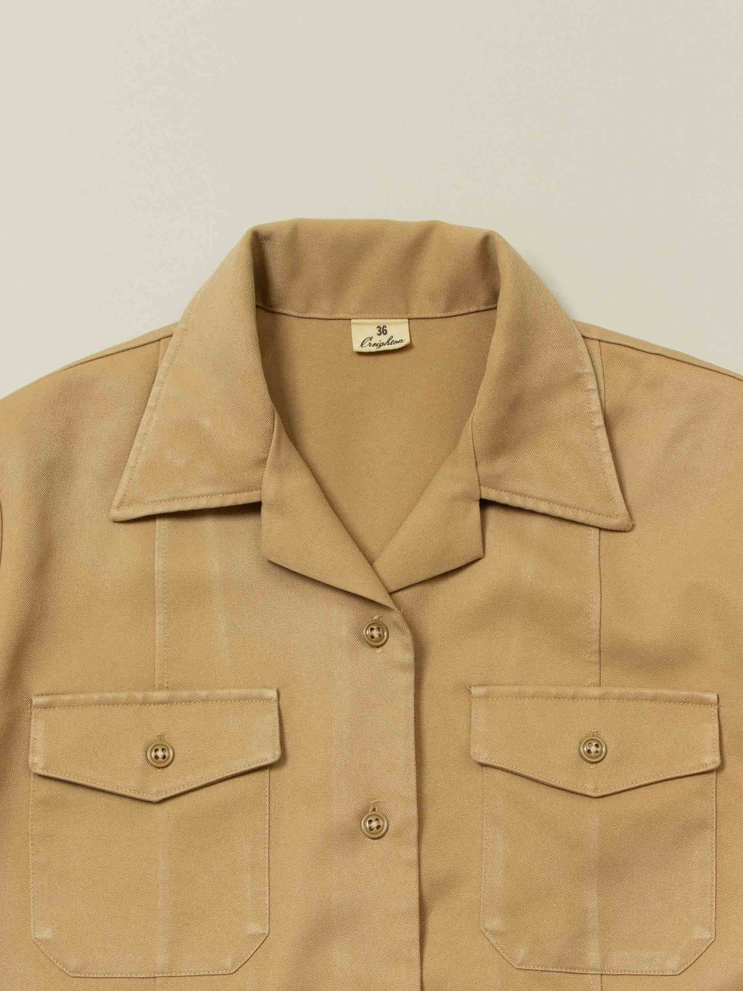 Vtg 1970s Creighton Short Sleeve Officer Shirt – Made in USA (Women's S)