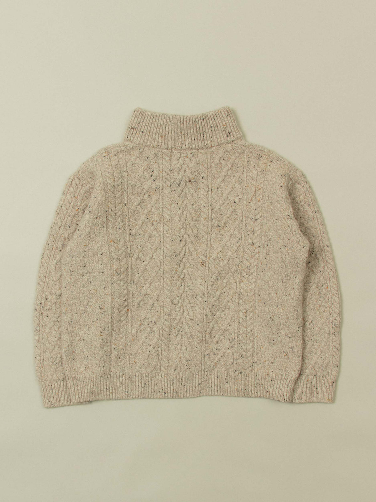 Vtg 1990s Fisherman Knit Zip Sweater – Made in Ireland (S)