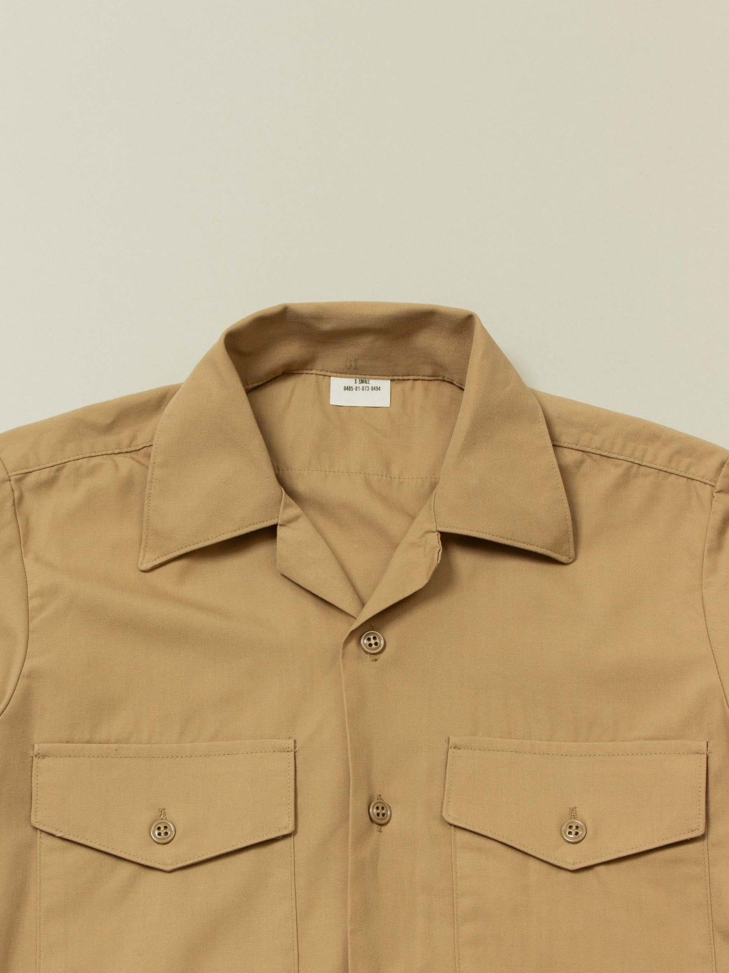 Vtg 1980s US Navy Short Sleeve Officer Shirt (XS)