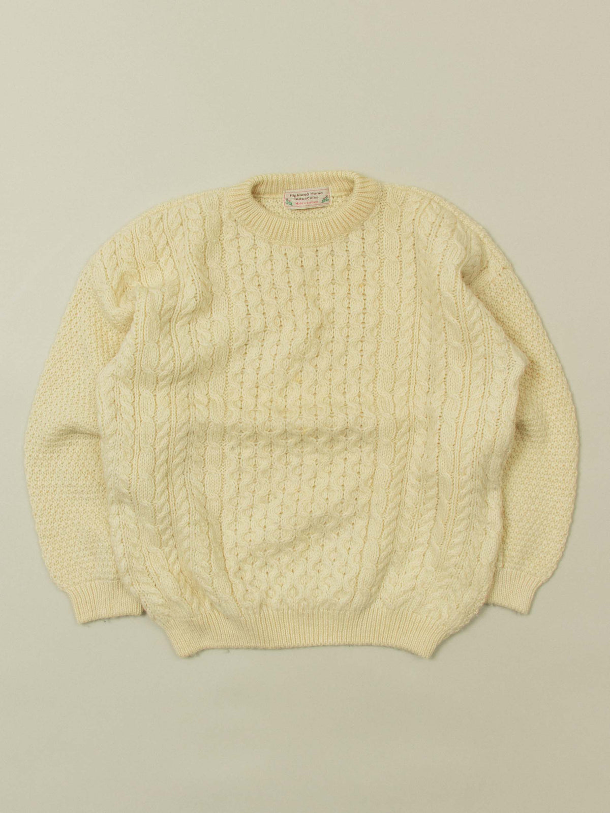 Vtg 1980s Fisherman Knit Wool Sweater – Made in Scotland (M/L)