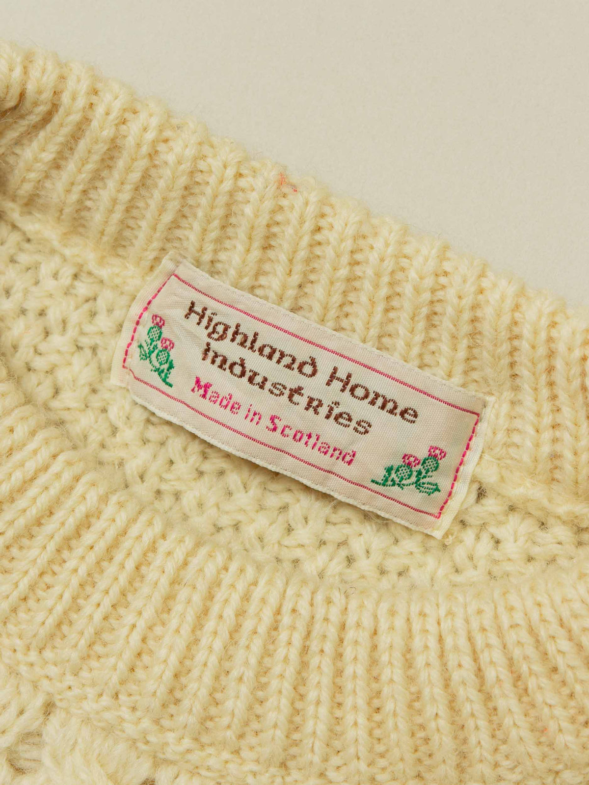 Vtg 1980s Fisherman Knit Wool Sweater – Made in Scotland (M/L)