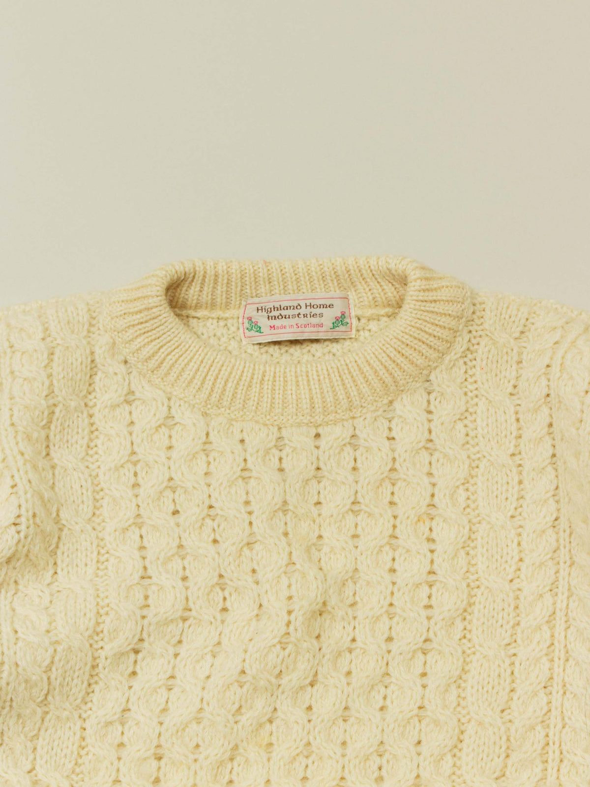 Vtg 1980s Fisherman Knit Wool Sweater – Made in Scotland (M/L)