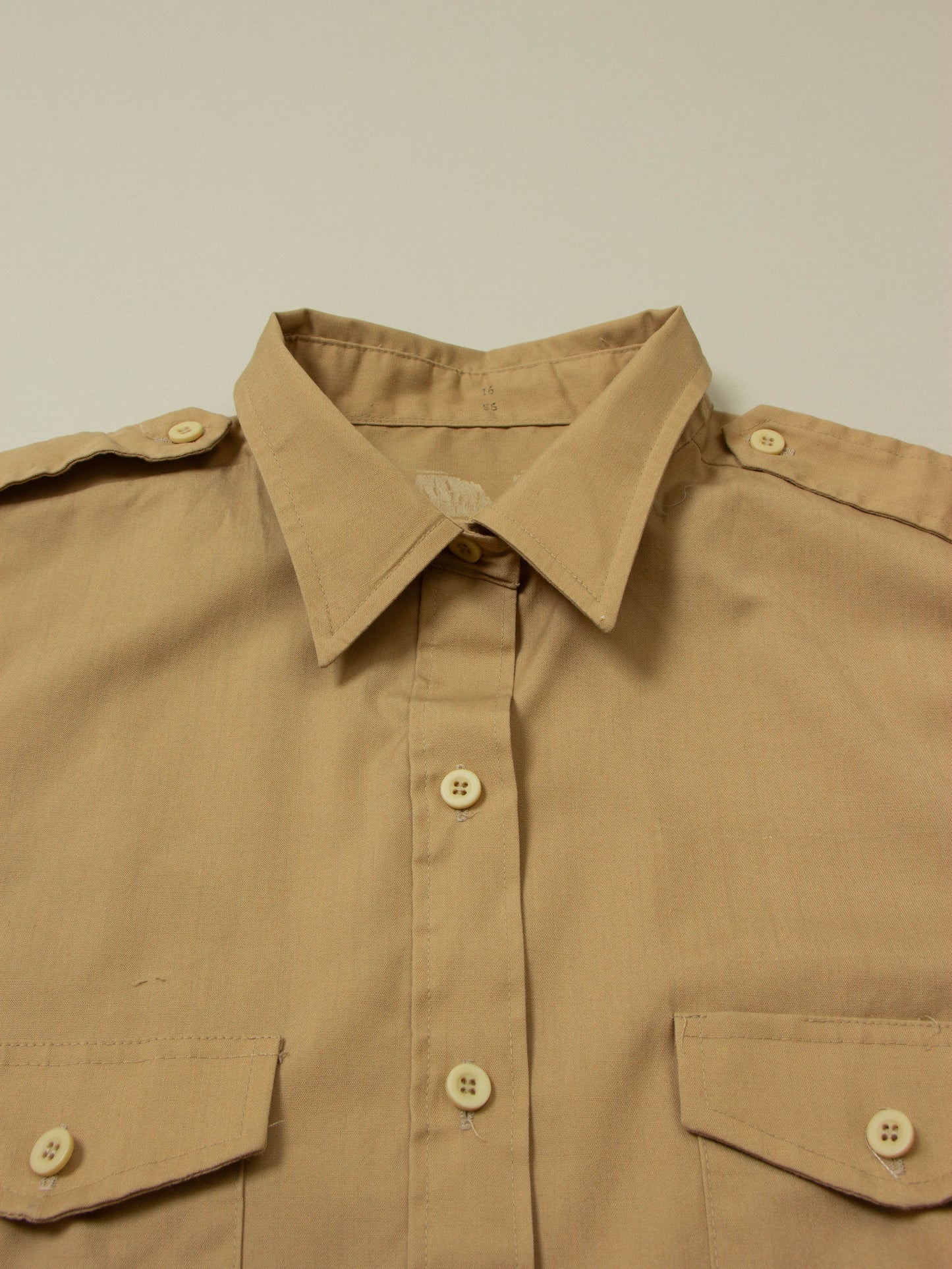 Vtg 1980s US Army Short Sleeve Officer Shirt (Women's S)