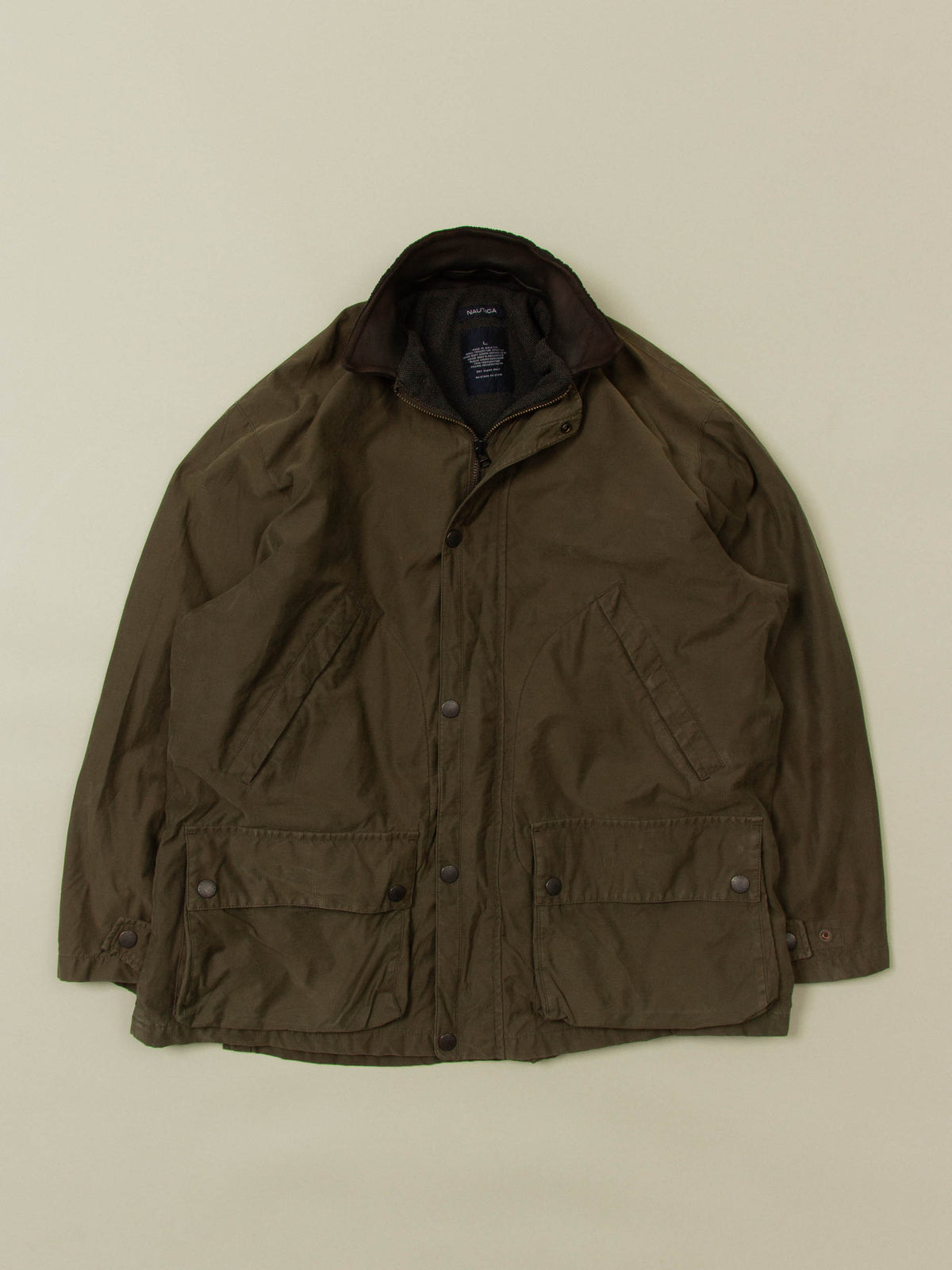 Vtg Herringbone Twill Nautica Jacket (L)