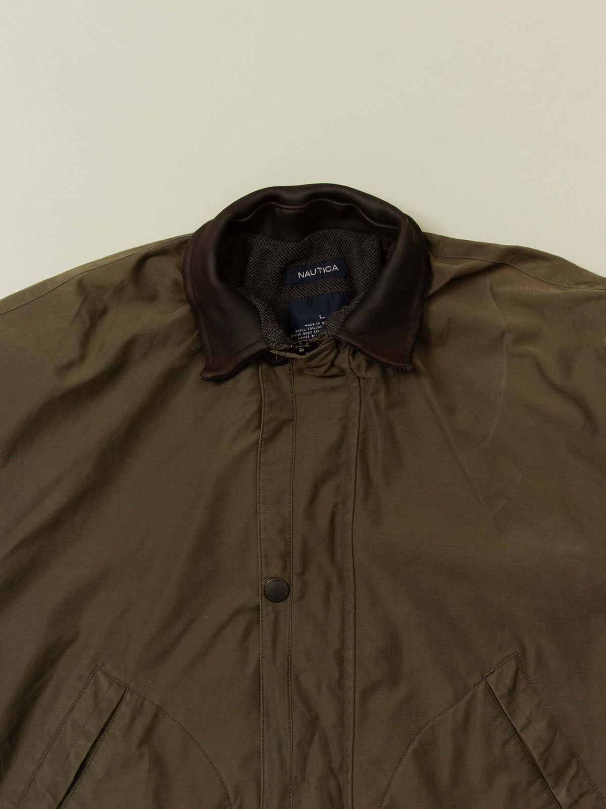 Vtg Herringbone Twill Nautica Jacket (L)