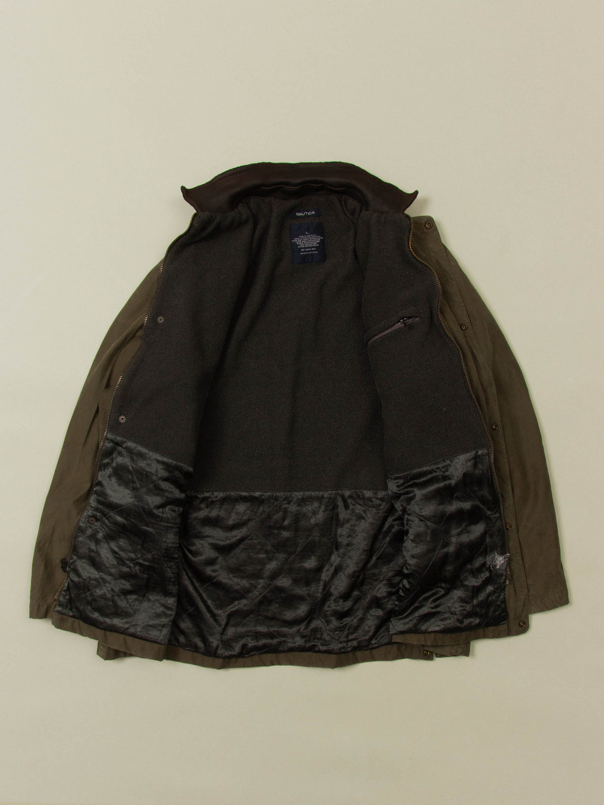 Vtg Herringbone Twill Nautica Jacket (L)
